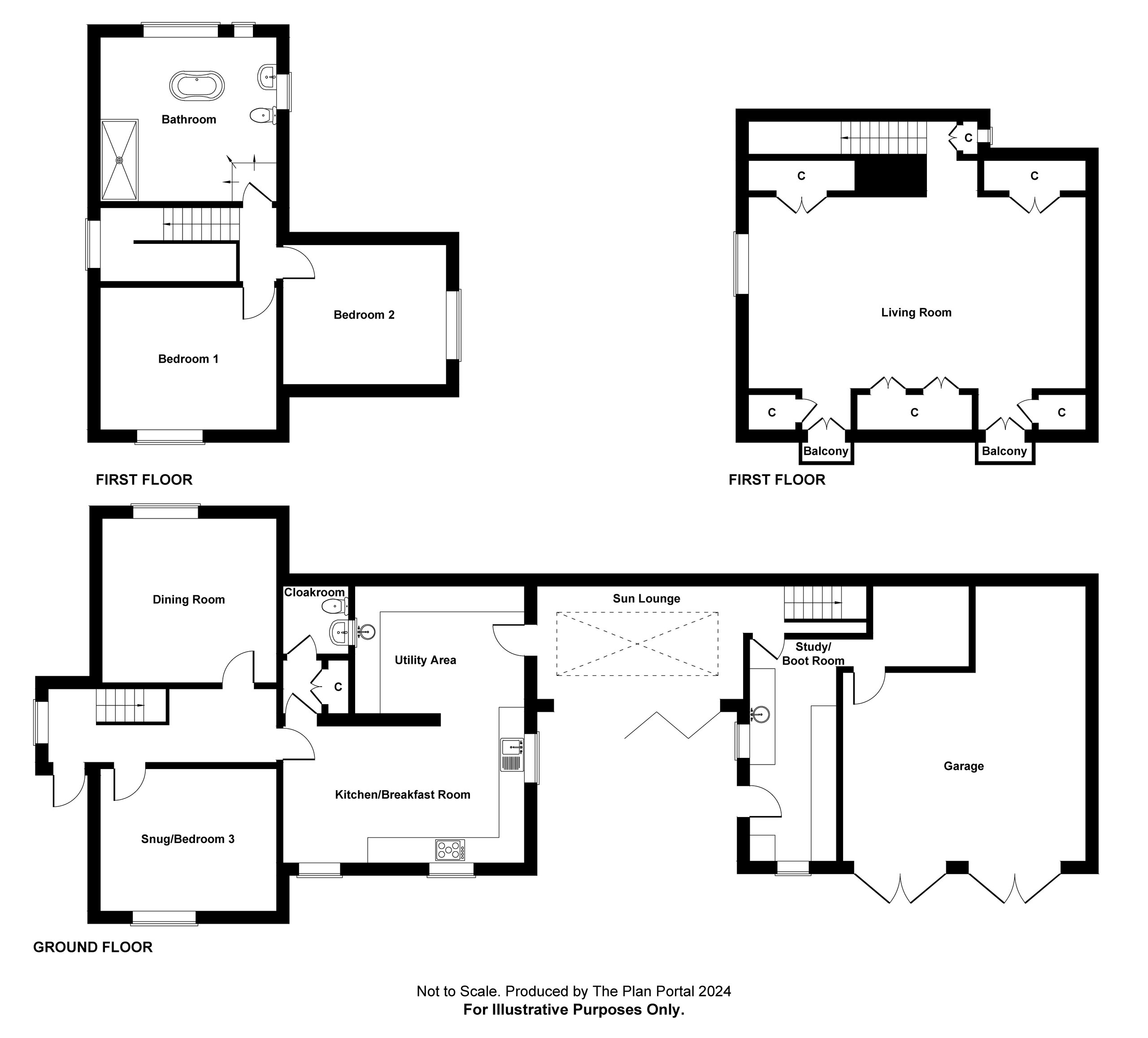 3 bed for sale in Bere Ferrers, Yelverton - Property floorplan