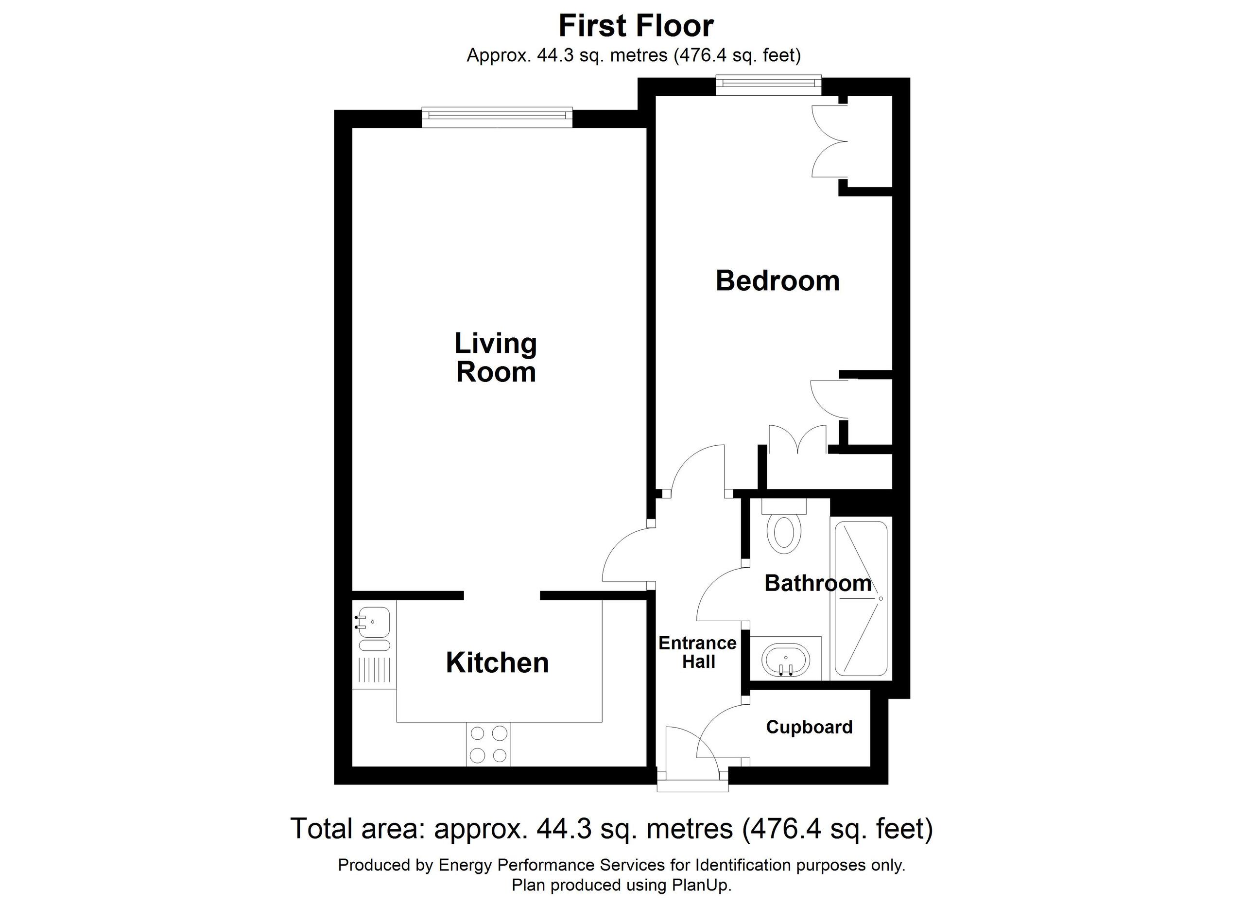 1 bed apartment for sale in Parkwood Road, Tavistock - Property floorplan