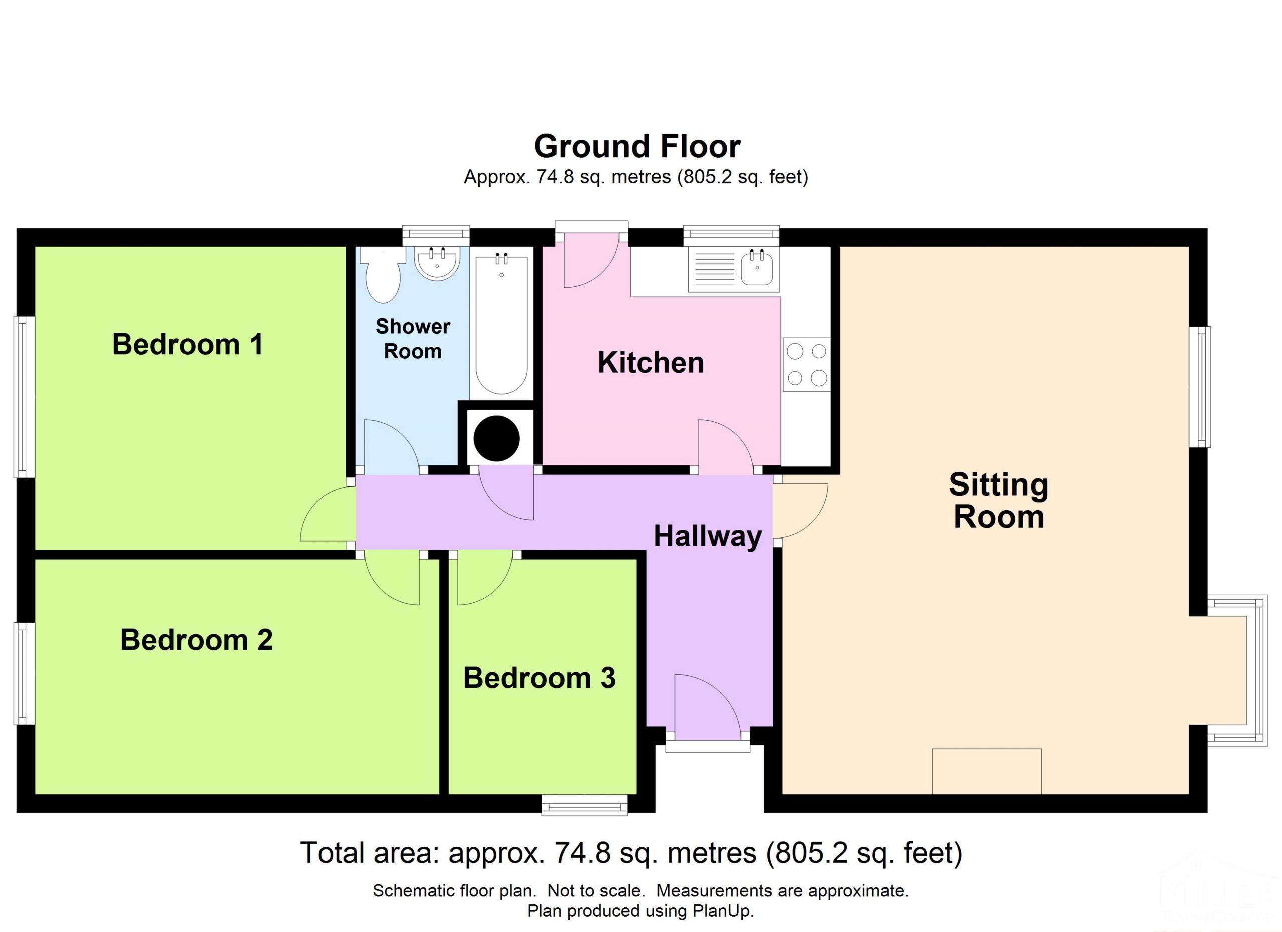 3 bed detached bungalow for sale in Kings Farm Lane, Winkleigh - Property floorplan