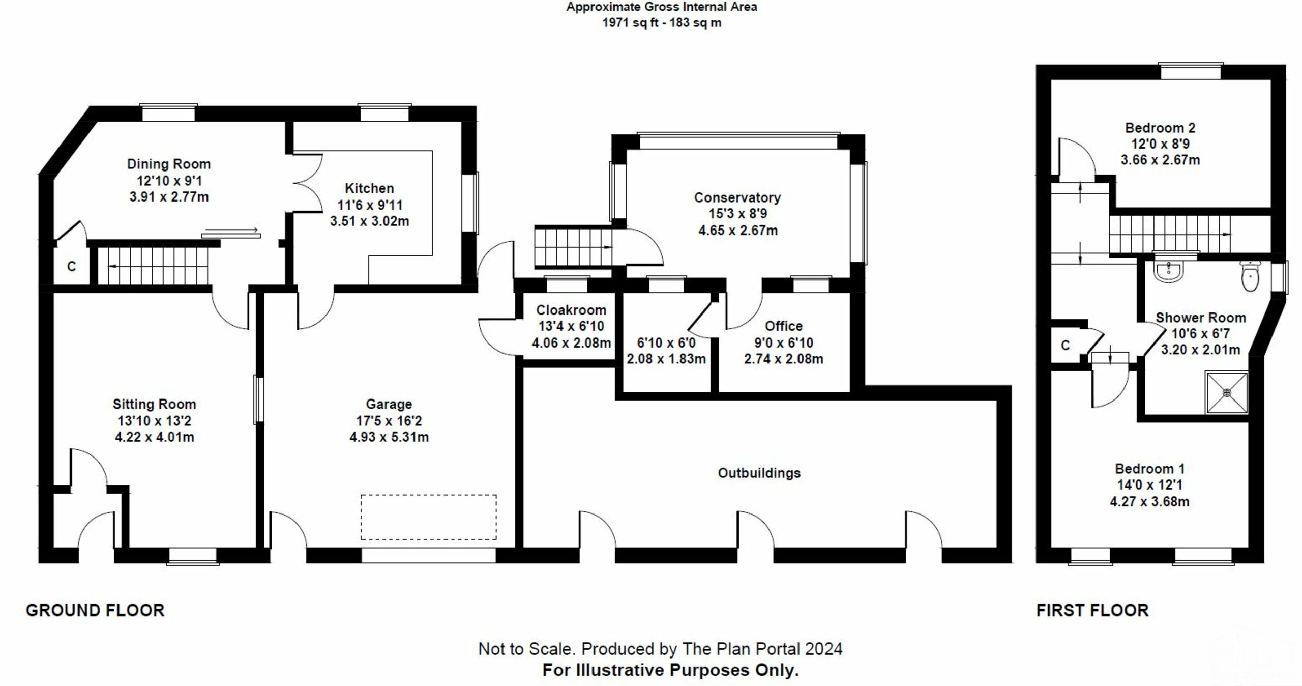 2 bed semi-detached house for sale in Barnstaple Street, Winkleigh - Property floorplan