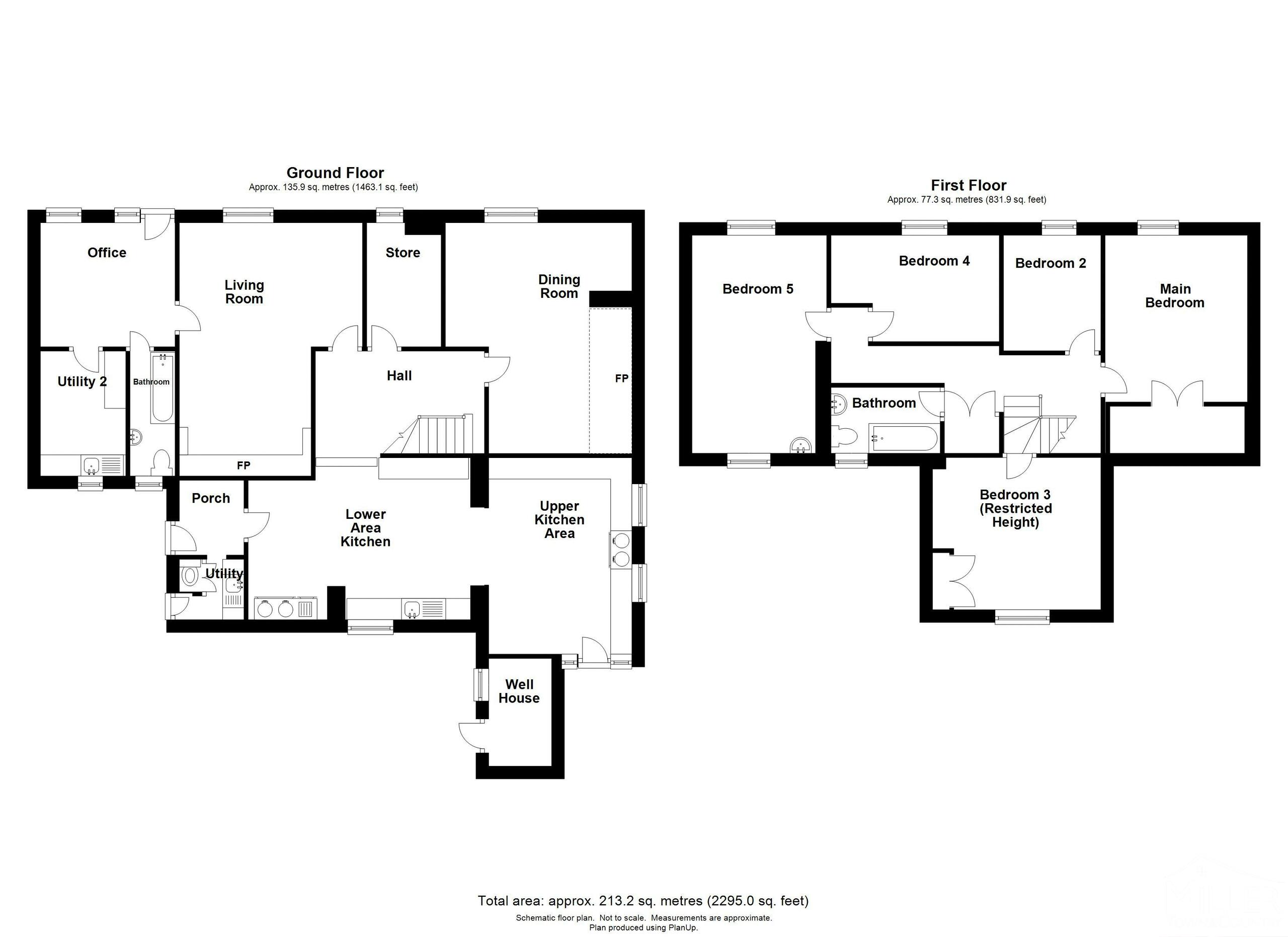 5 bed country house for sale in Northlew, Okehampton - Property floorplan