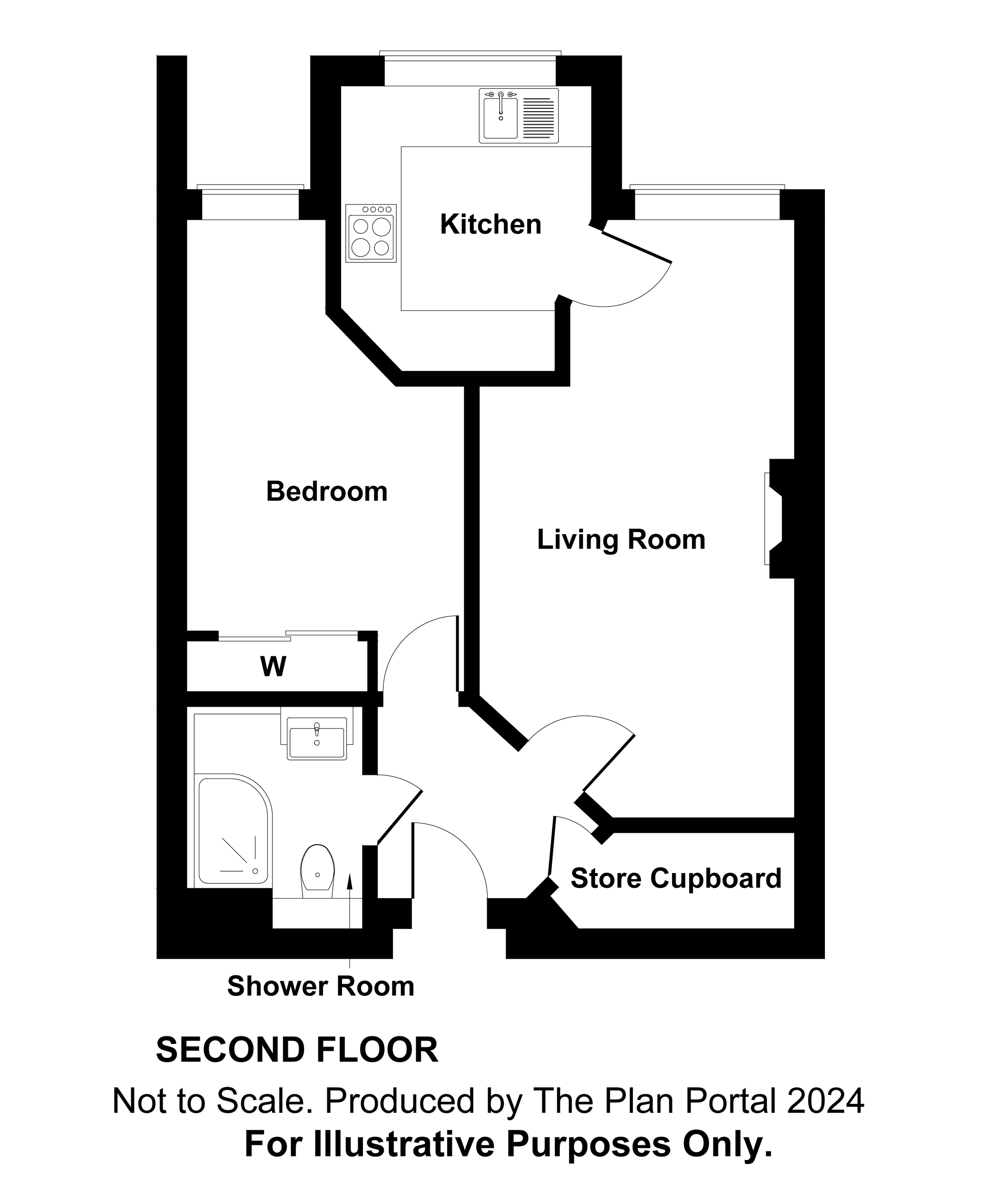 1 bed apartment for sale in Plymouth Road, Tavistock - Property floorplan