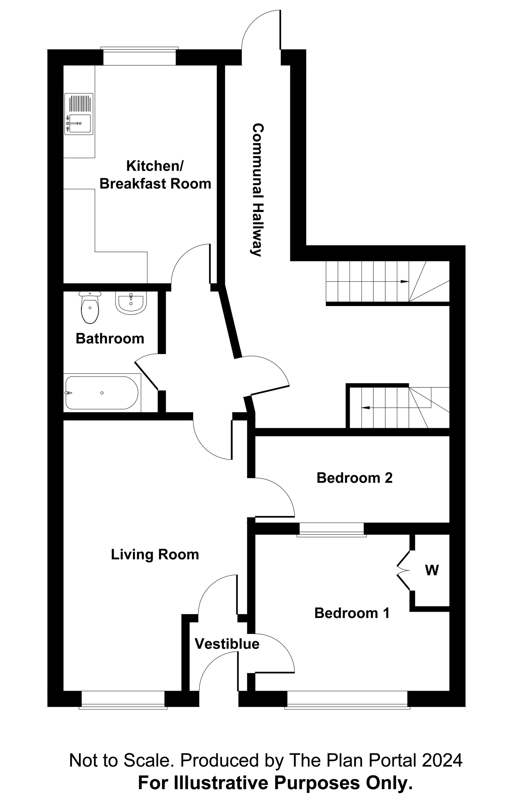 2 bed apartment for sale in King Street, Tavistock - Property floorplan