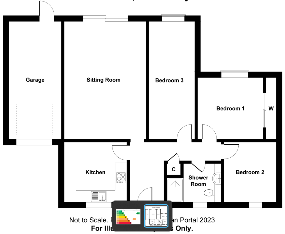 3 bed bungalow for sale in Chilsworthy, Gunnislake - Property floorplan