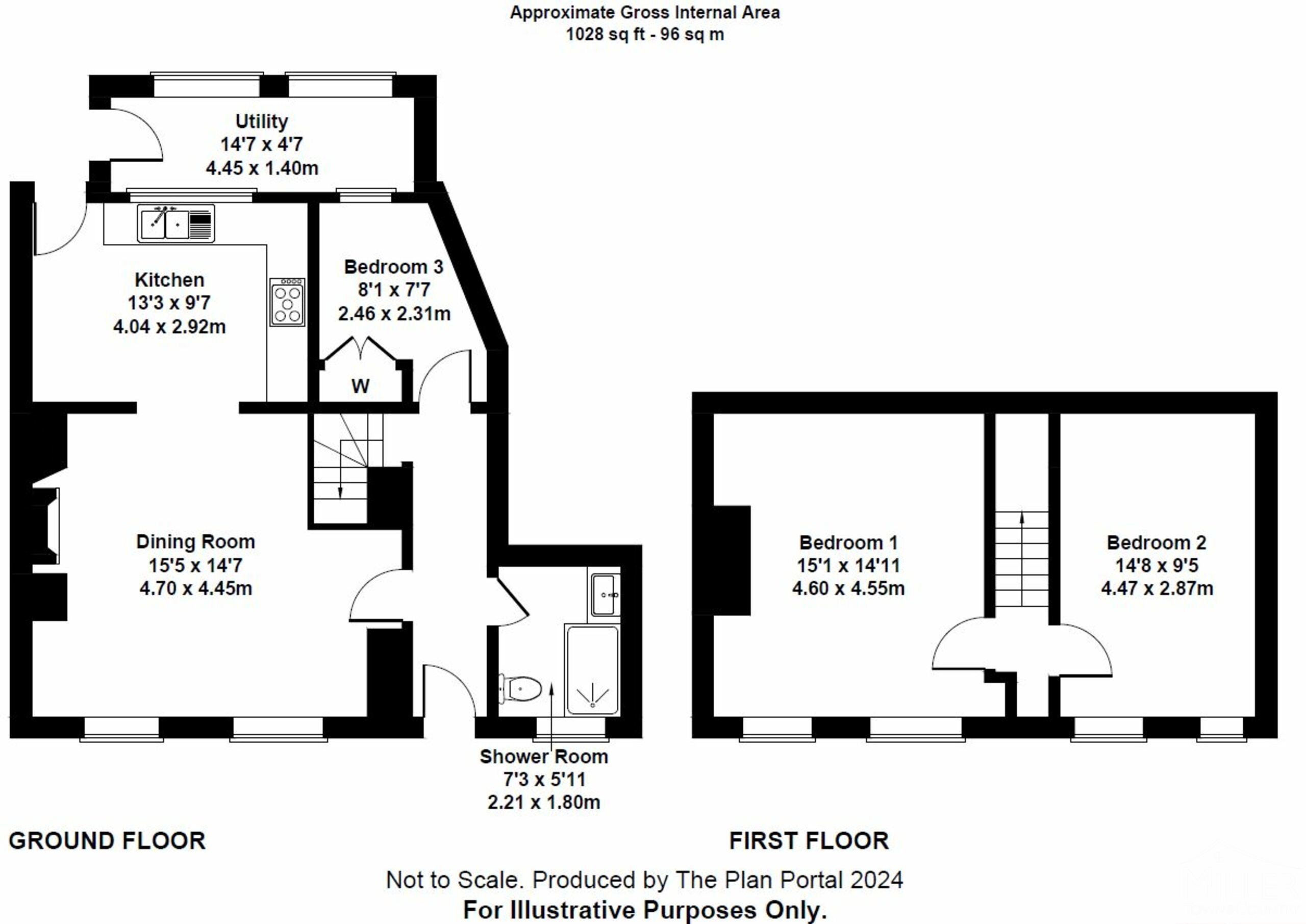 3 bed cottage for sale in South Street, Hatherleigh - Property floorplan