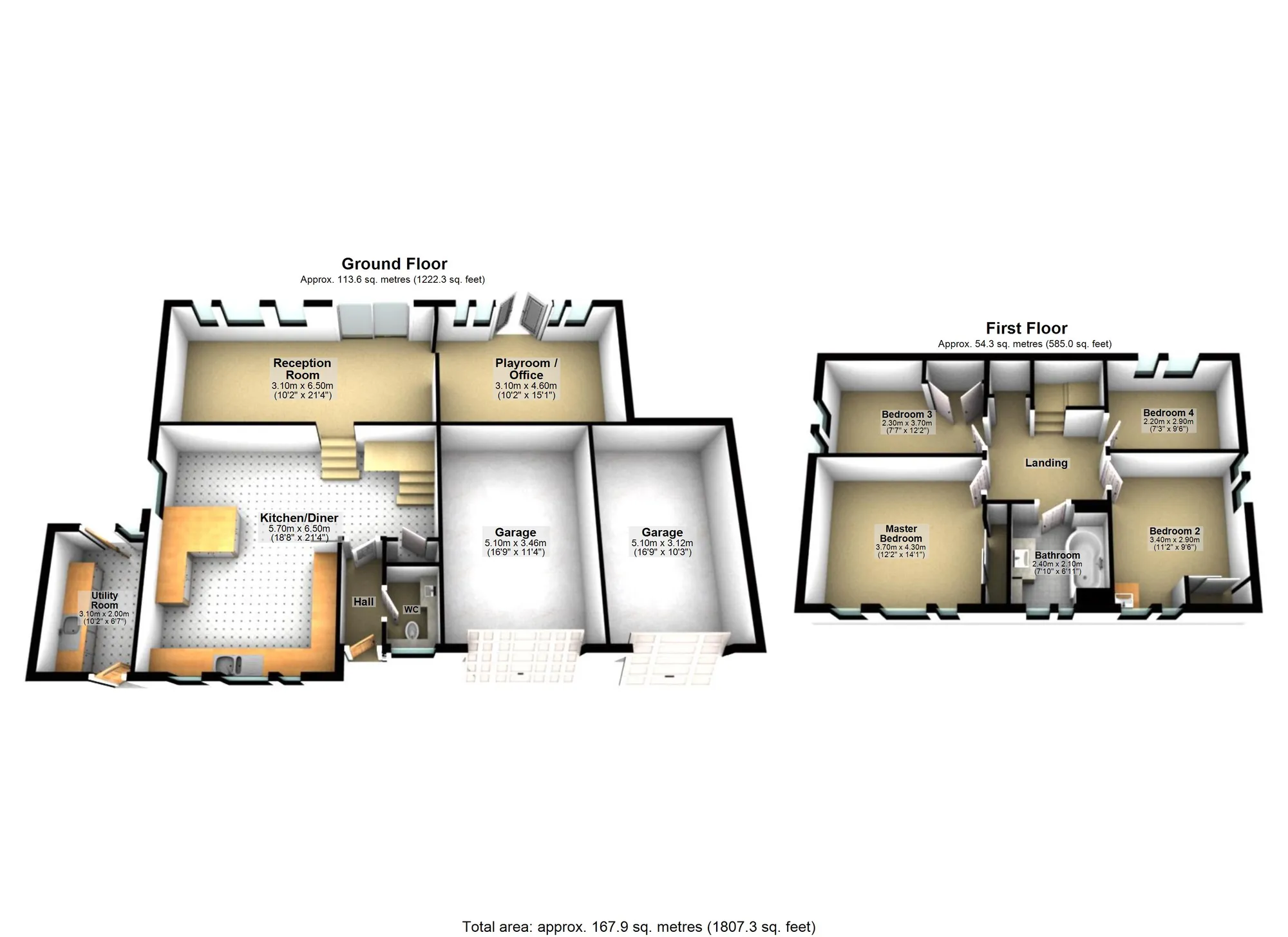 4 bed detached house for sale in Rose Bushes, Epsom - Property Floorplan