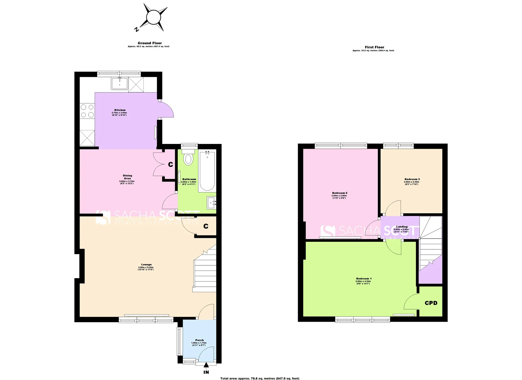 3 bed terraced house for sale in Charter Road, Kingston Upon Thames - Property Floorplan
