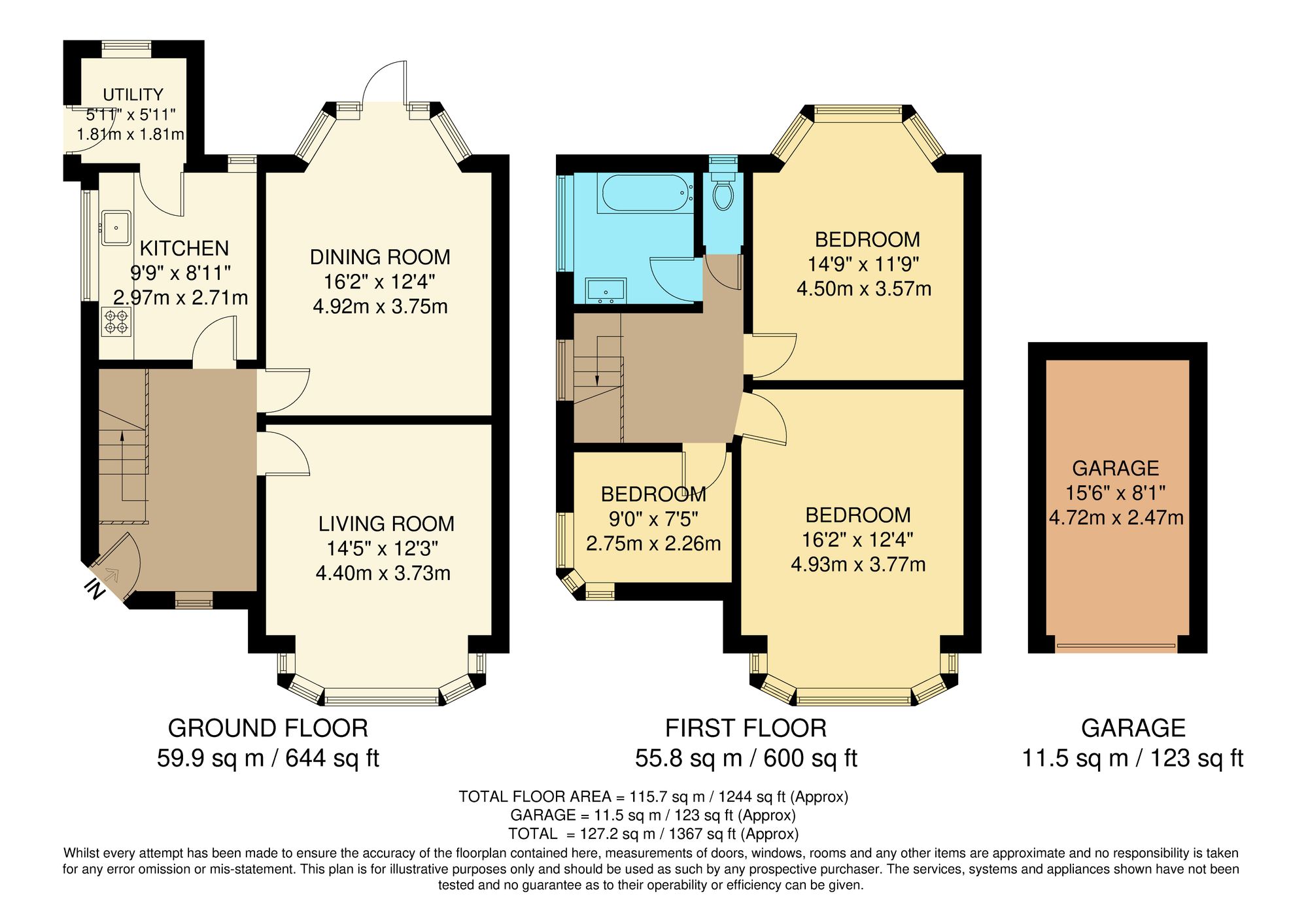 3 bed house for sale in Mitchley Avenue, Purley - Property Floorplan