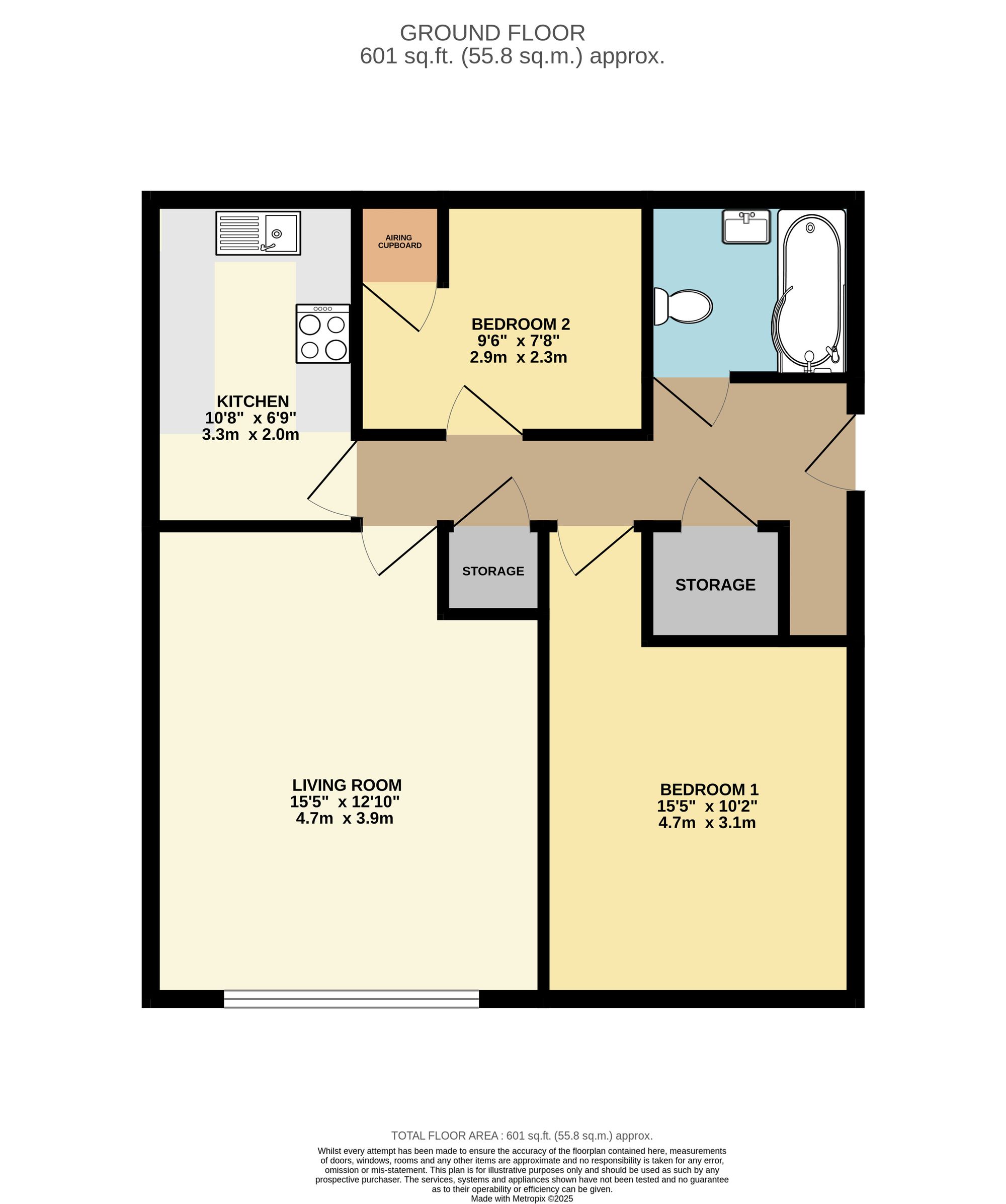 2 bed maisonette for sale in Craylands Square, Swanscombe - Property Floorplan