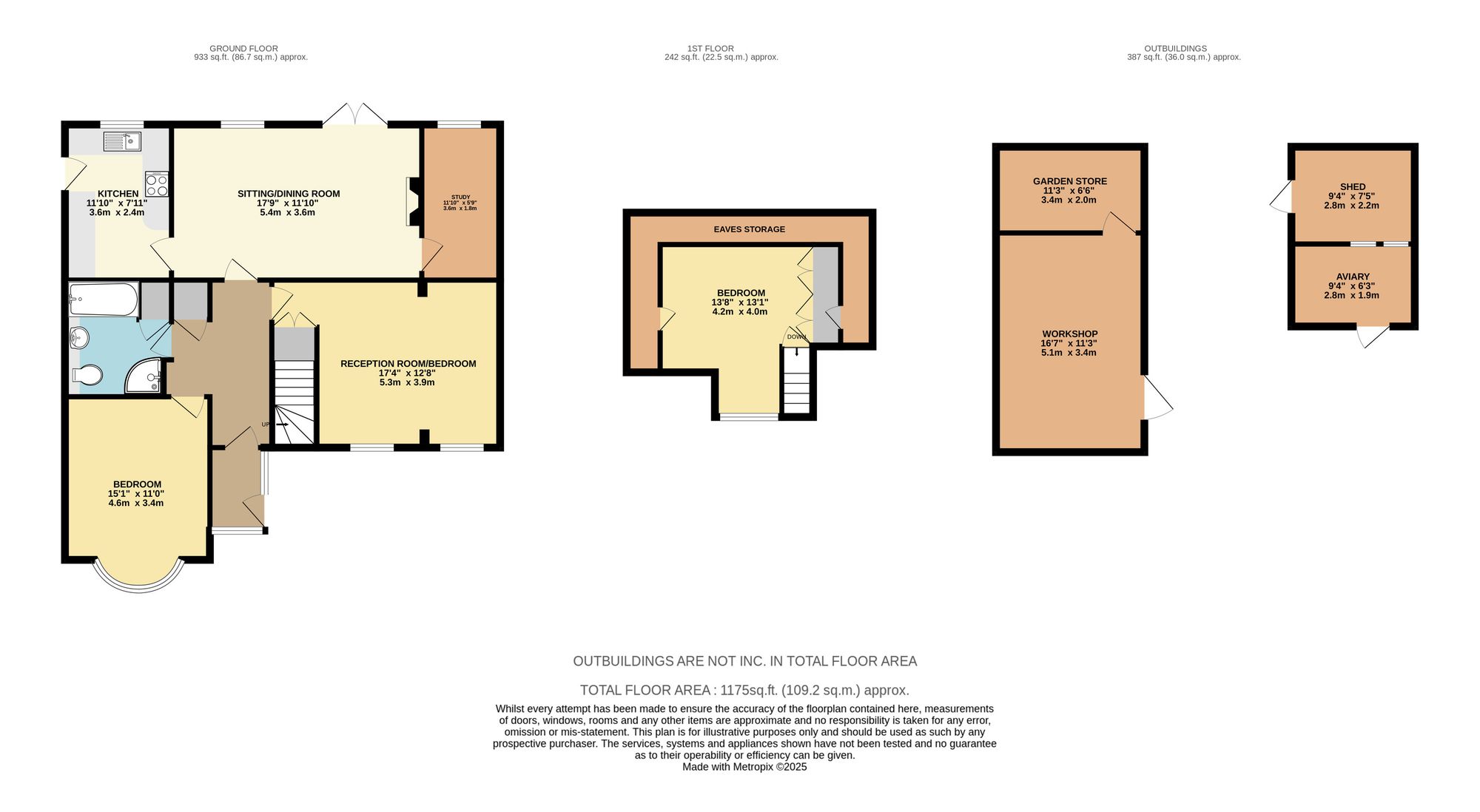 3 bed detached bungalow for sale in Princes Close, South Croydon, CR2 - Property floorplan