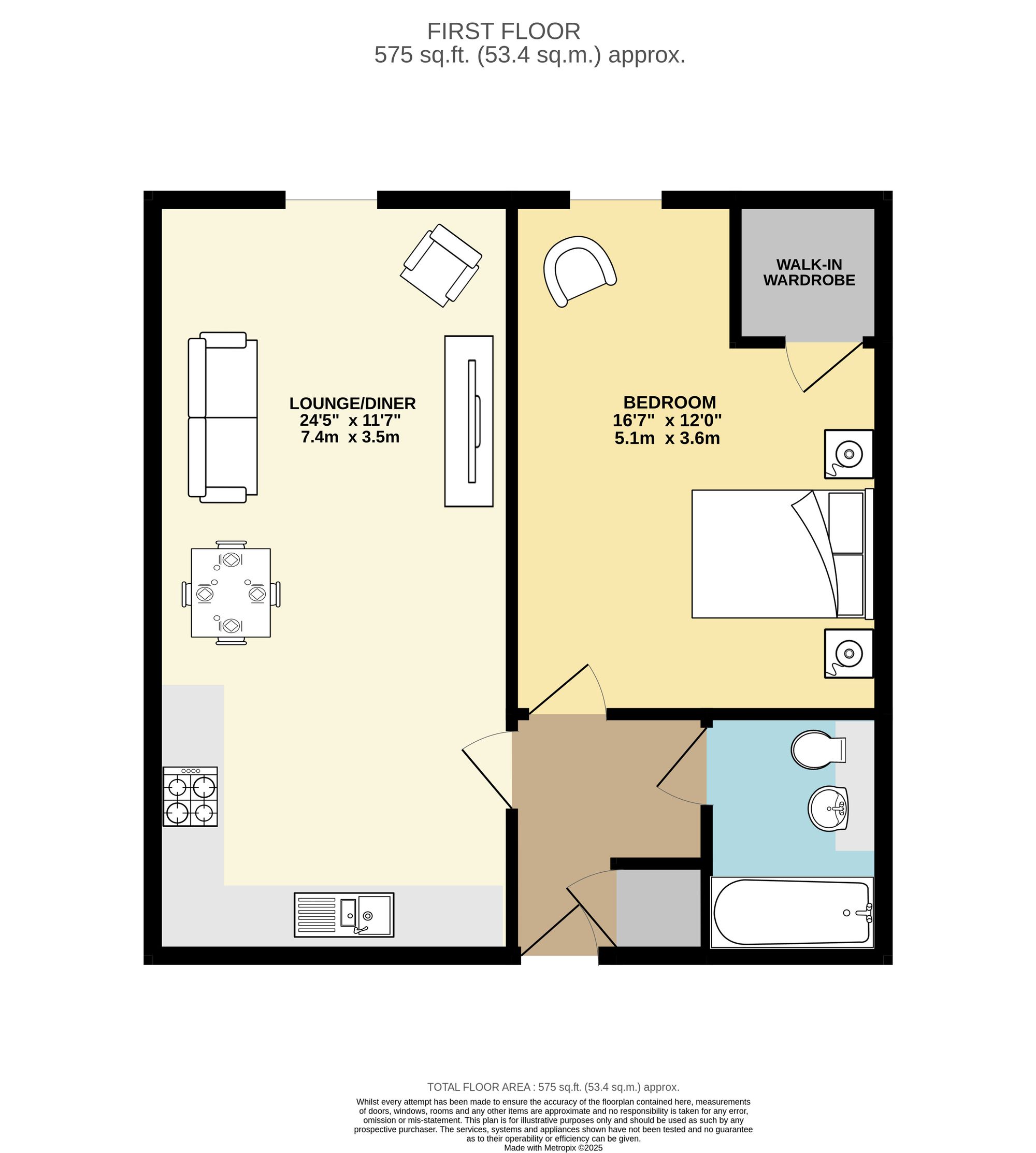 1 bed apartment for sale in Addington Road, South Croydon - Property Floorplan