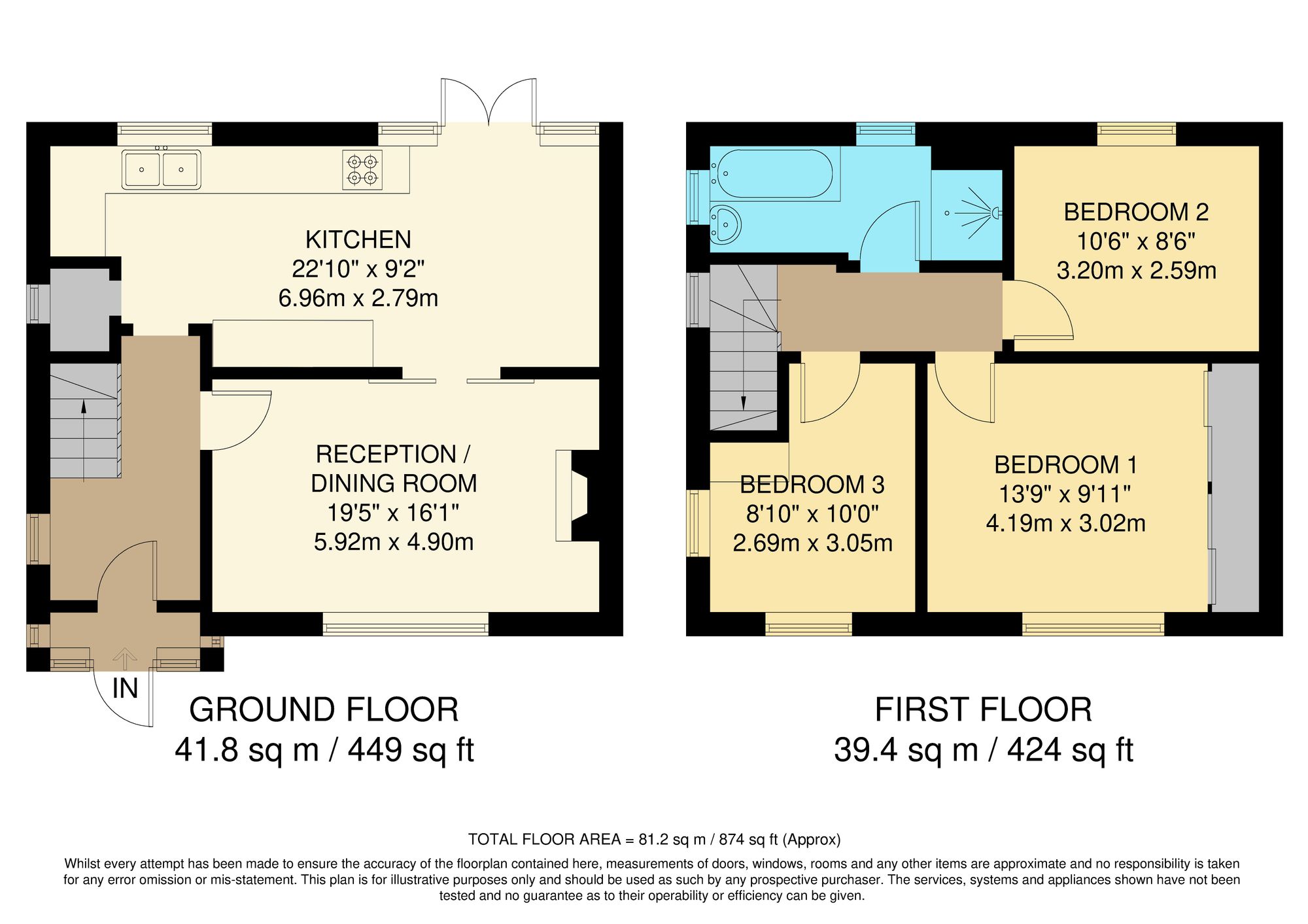 3 bed semi-detached house for sale in Wentworth Way, South Croydon - Property Floorplan