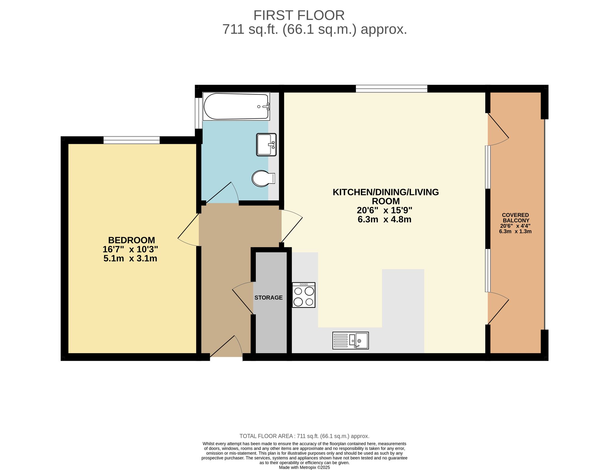 1 bed flat for sale in Rectory Park, South Croydon - Property Floorplan