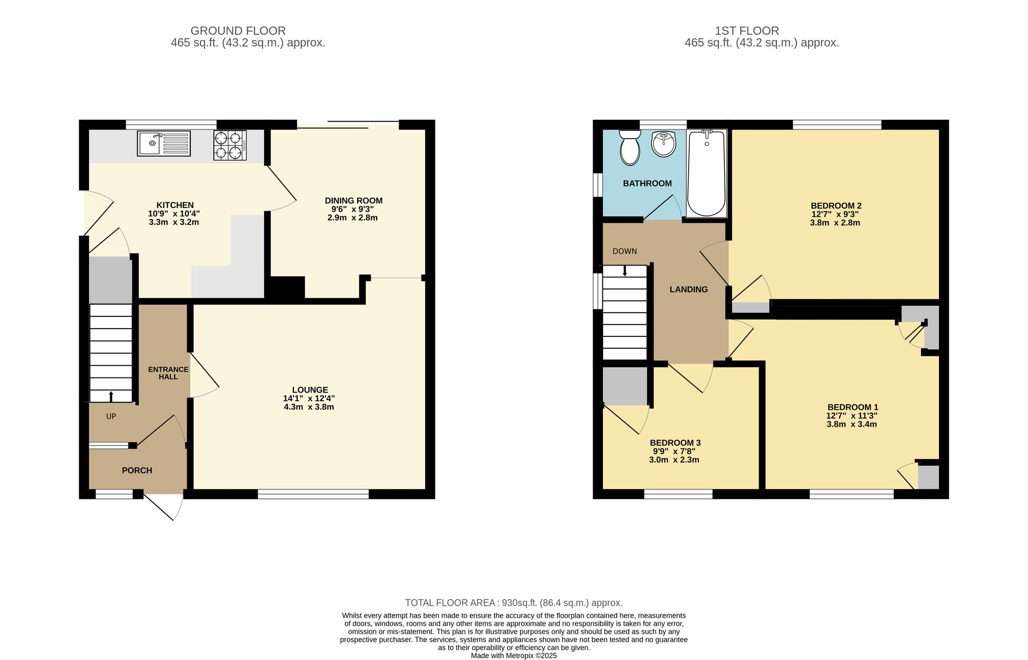 3 bed semi-detached house for sale in Cranmer Close, Warlingham - Property Floorplan