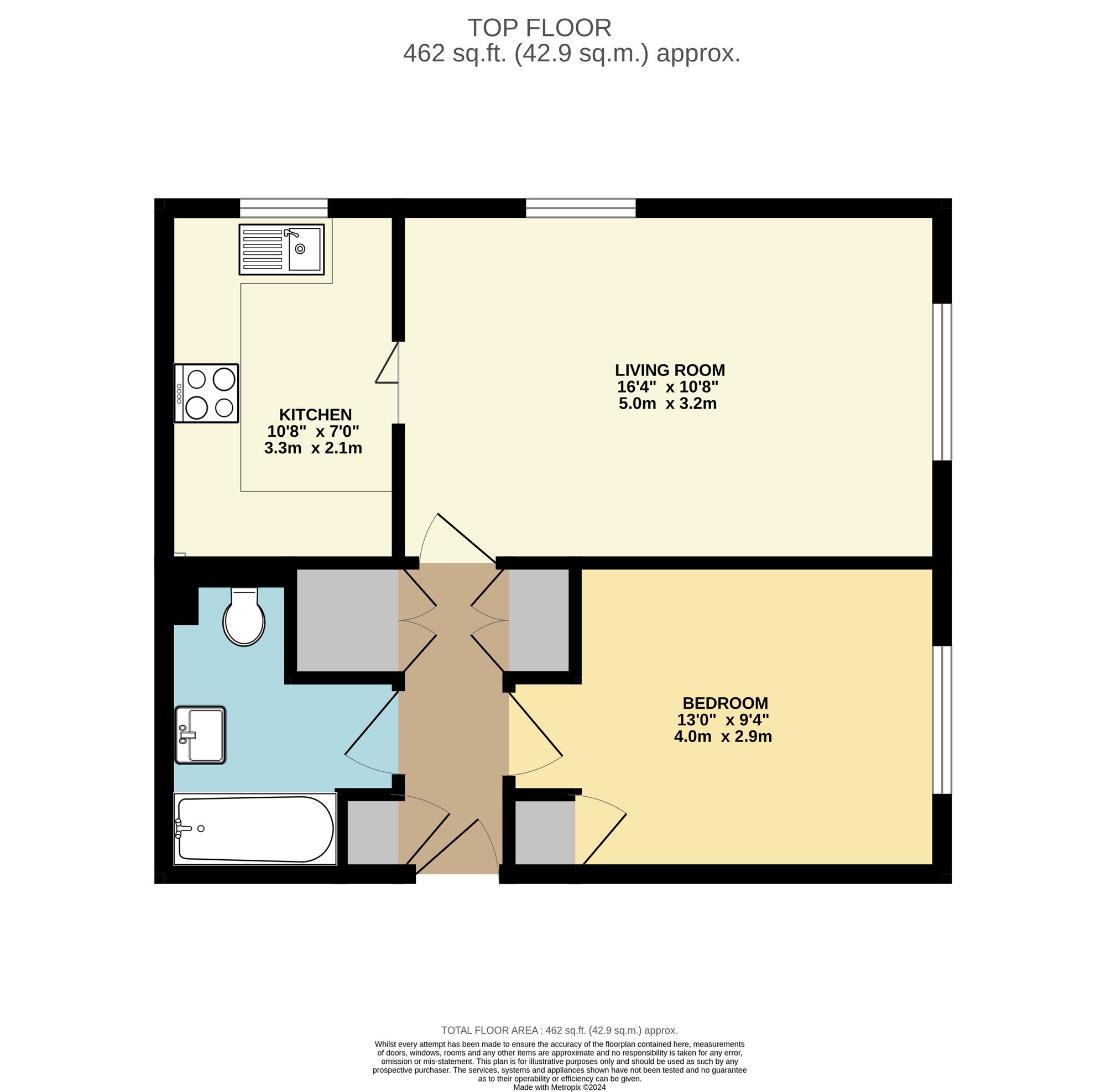 1 bed flat to rent in Haling Park Road, South Croydon - Property Floorplan