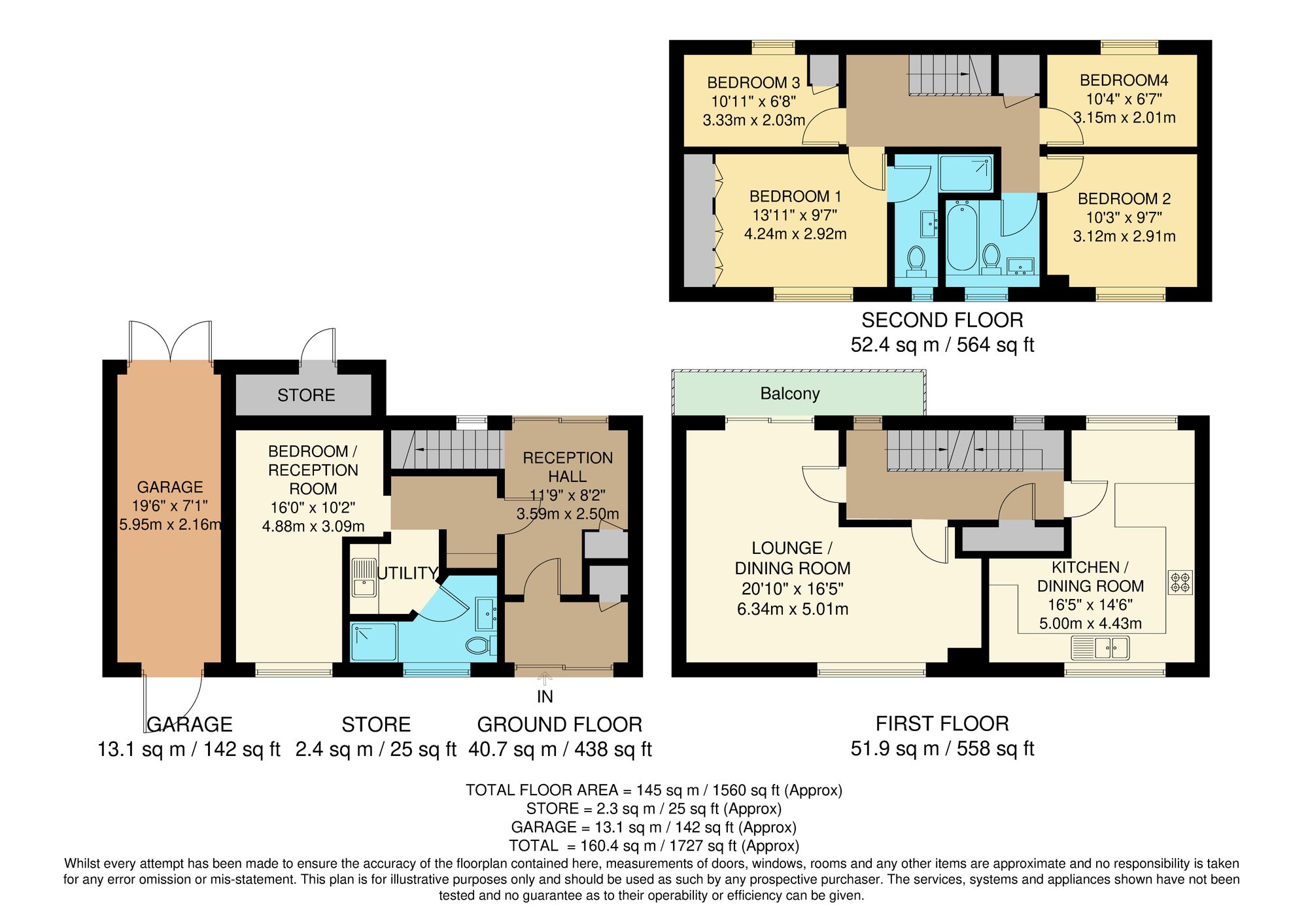 5 bed mid-terraced house for sale in Linton Glade, Croydon - Property Floorplan