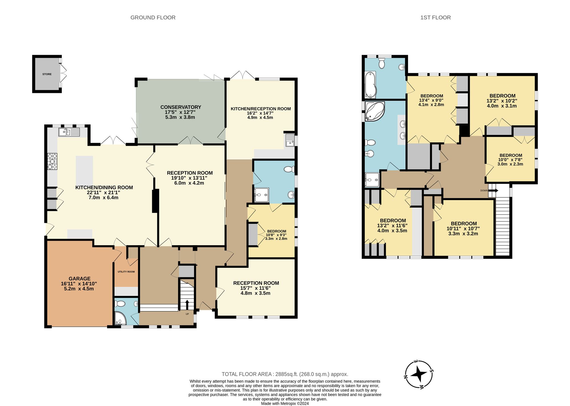 6 bed detached house for sale in Marks Road, Warlingham - Property Floorplan