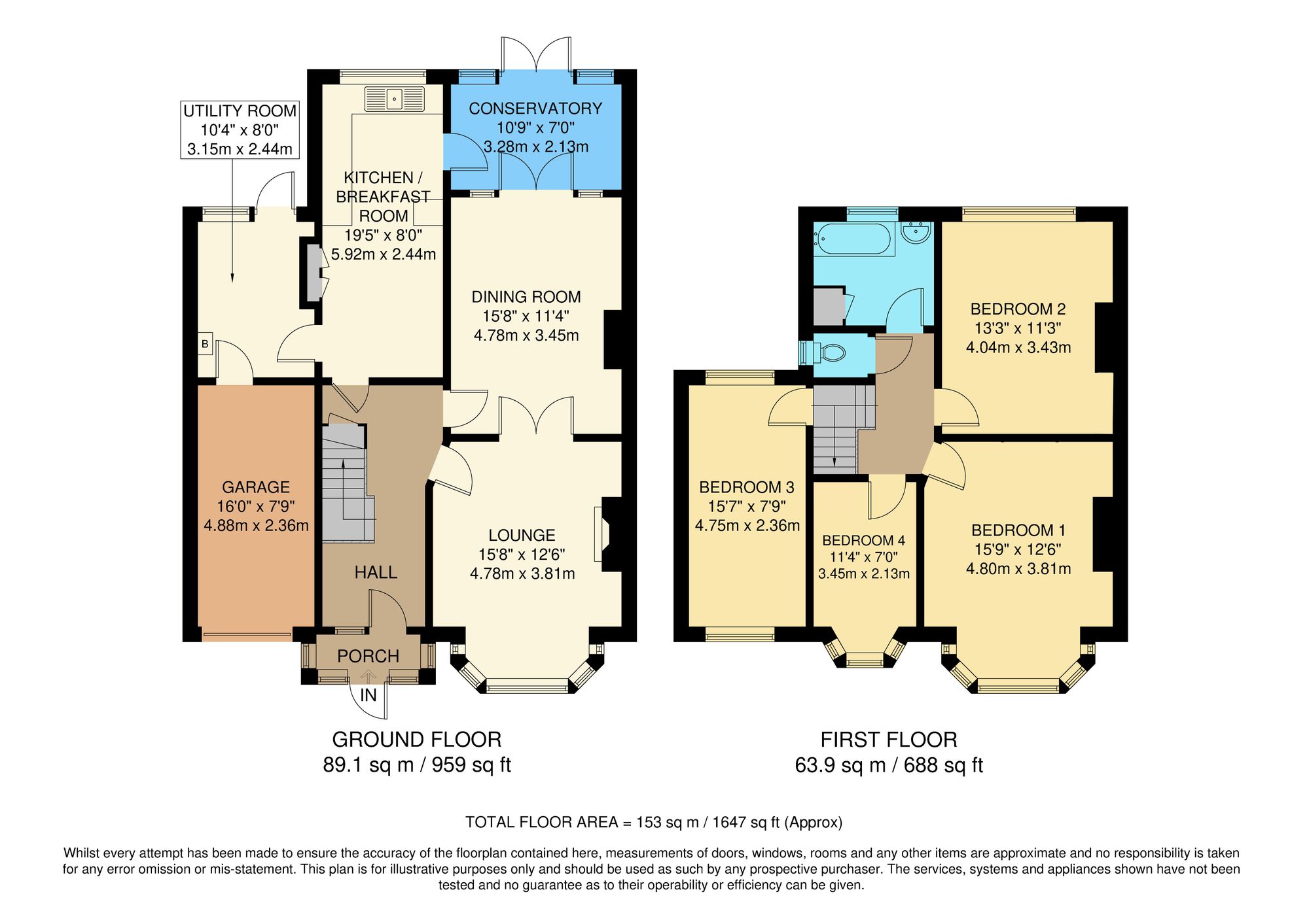 4 bed semi-detached house for sale in Court Hill, South Croydon - Property Floorplan