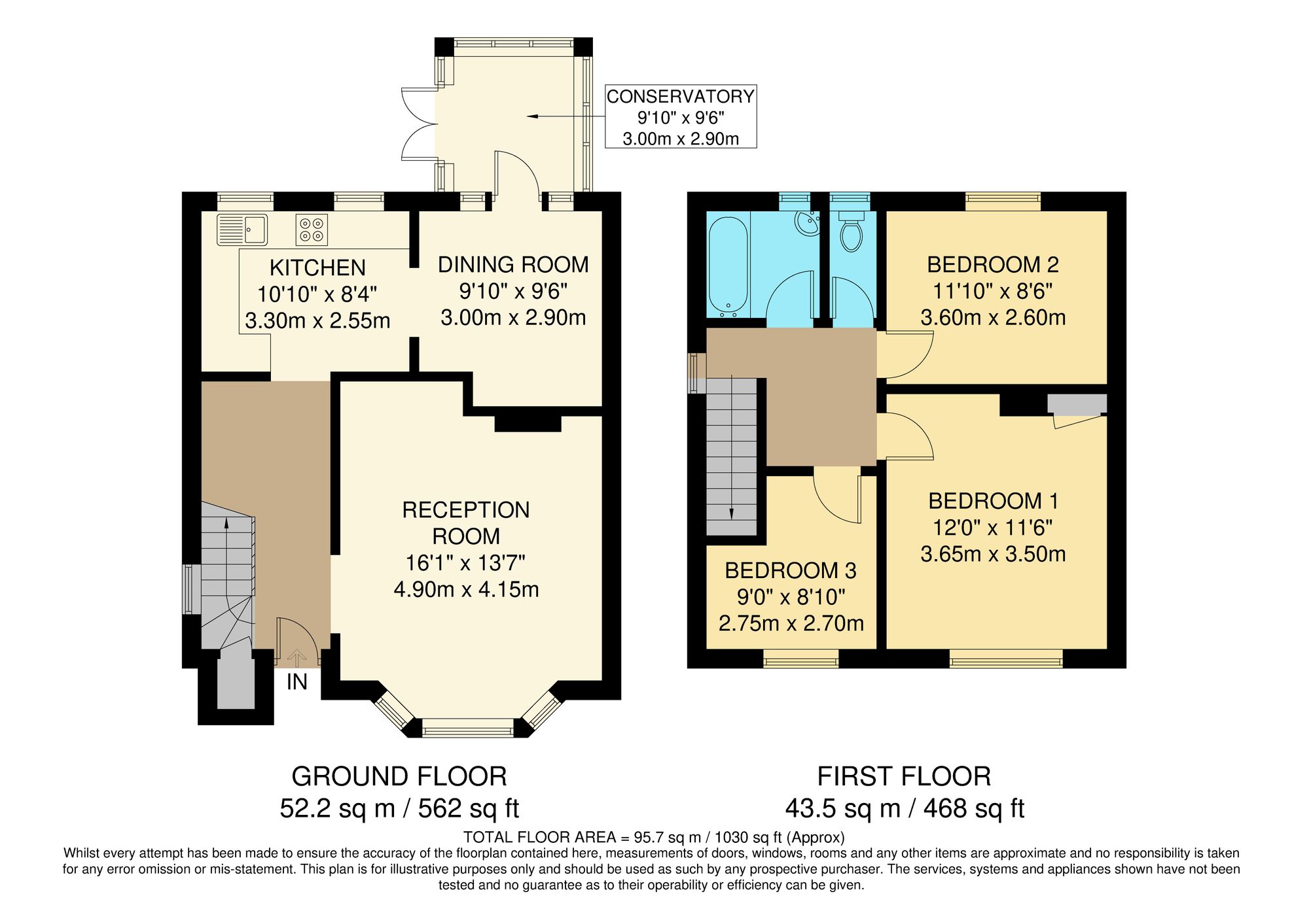 3 bed semi-detached house for sale in Wentworth Way, South Croydon - Property Floorplan