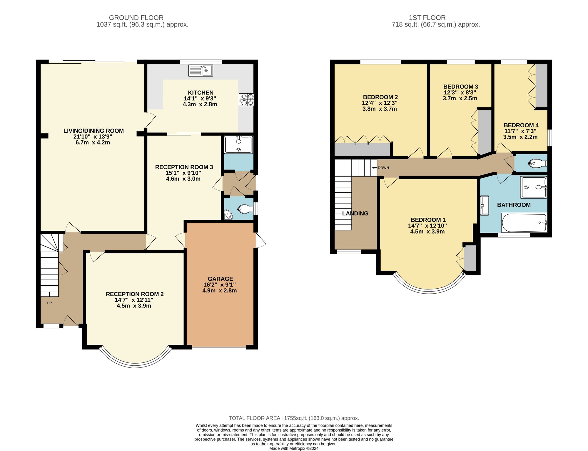 4 bed semi-detached house for sale in Greville Avenue, South Croydon - Property Floorplan