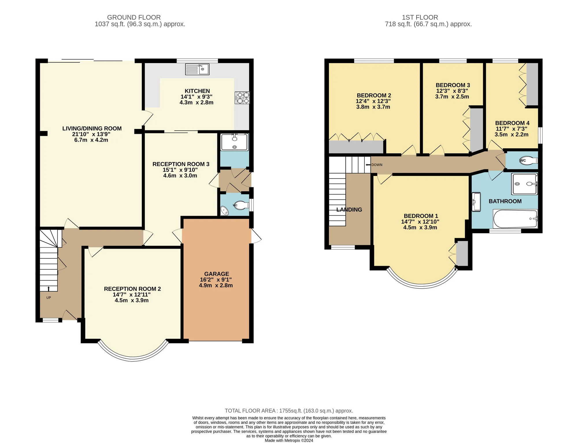 4 bed house for sale in Greville Avenue, South Croydon - Property Floorplan