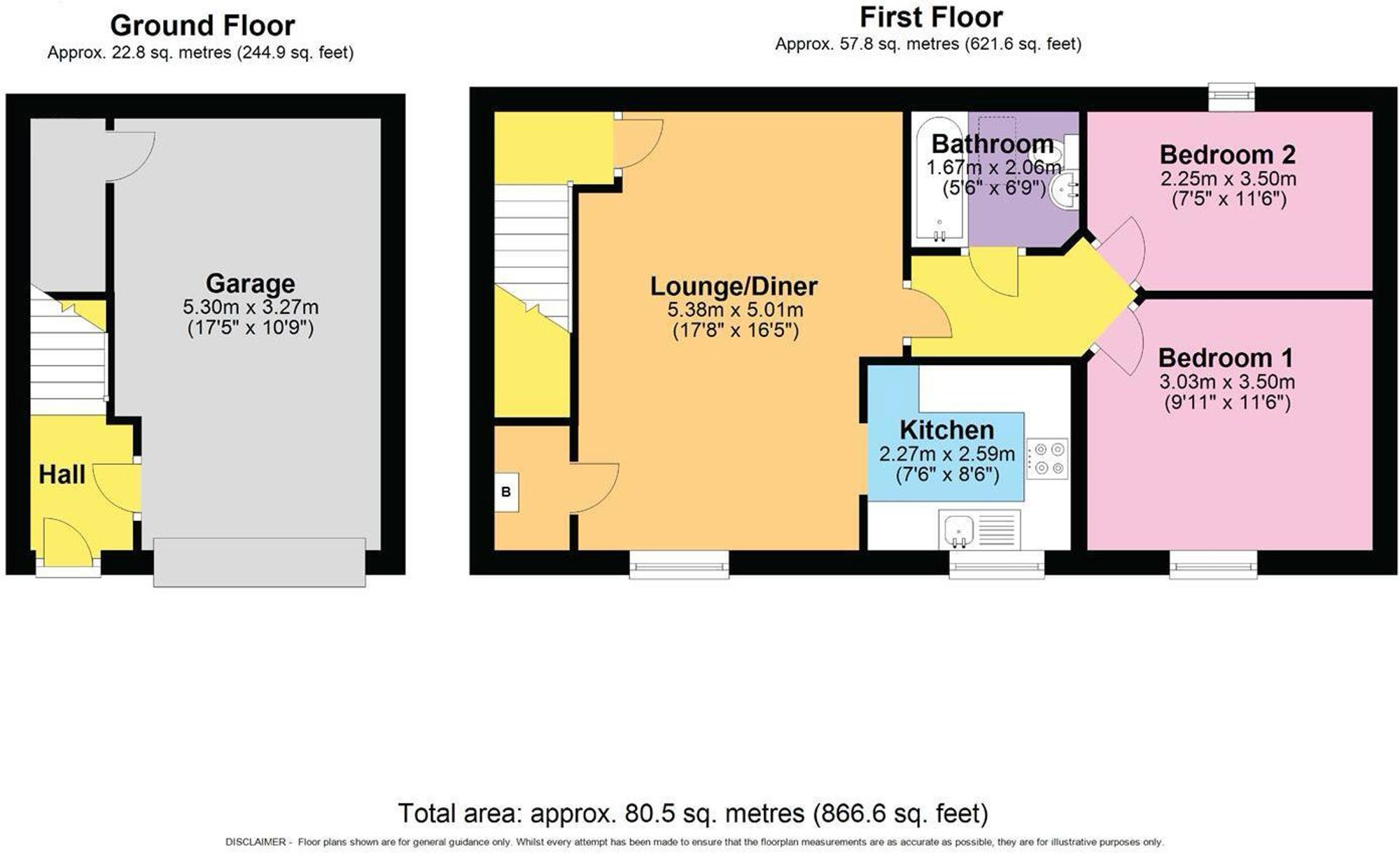 2 bed coach house for sale in Darnley Close, Shipston-On-Stour - Property floorplan
