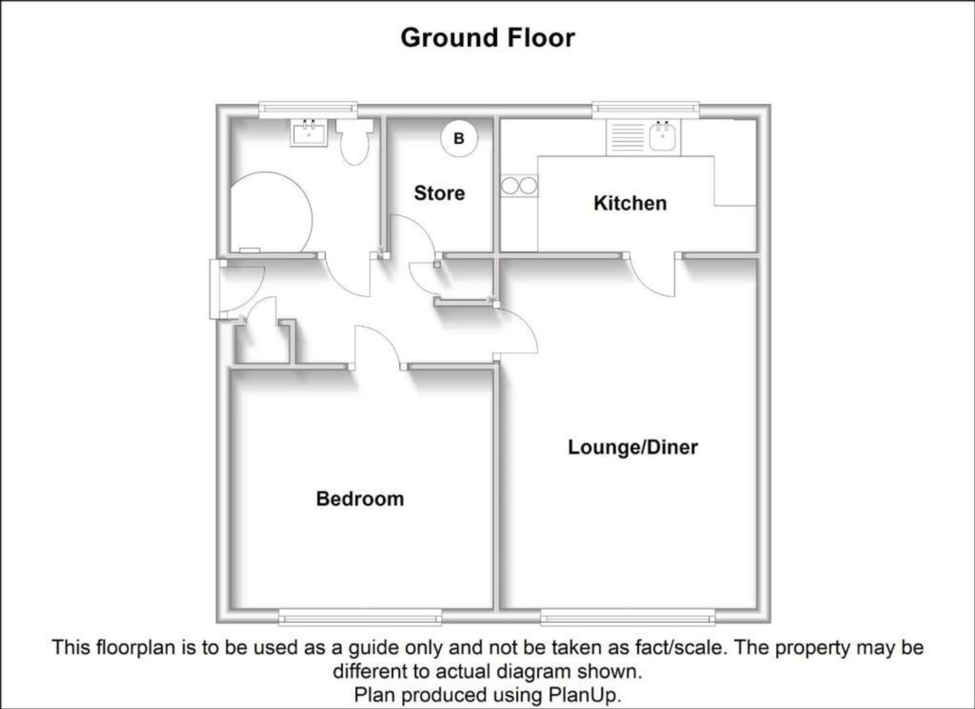 1 bed flat for sale in Humphris Street, Warwick - Property floorplan