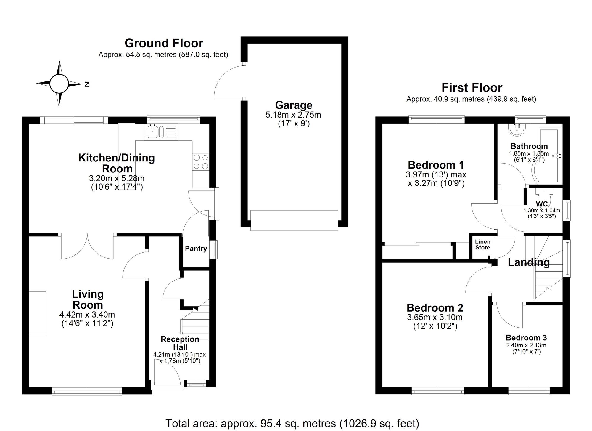 3 bed semi-detached house for sale in Mullard Drive, Leamington Spa - Property floorplan