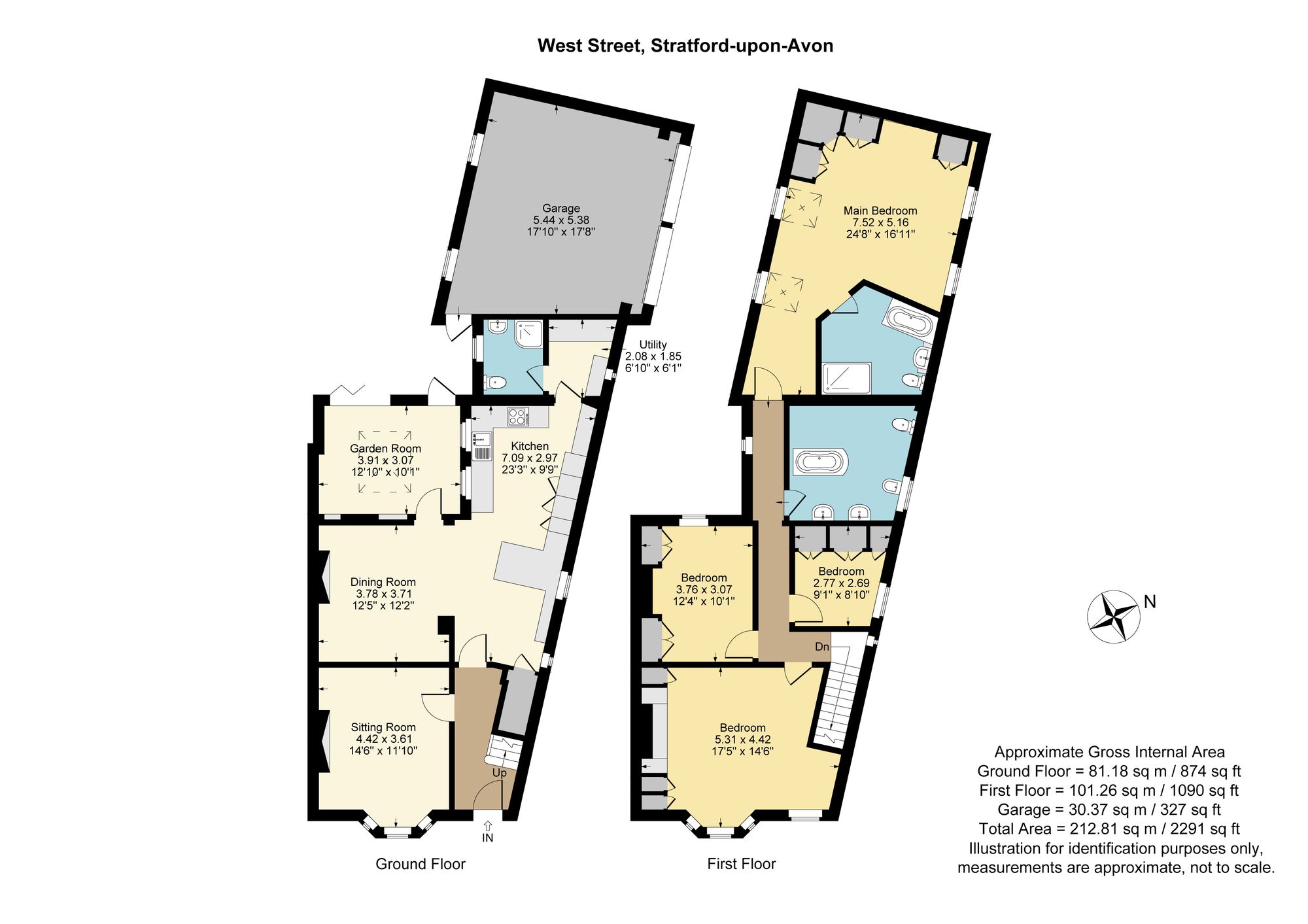 4 bed end of terrace house for sale in West Street, Stratford-upon-Avon - Property floorplan