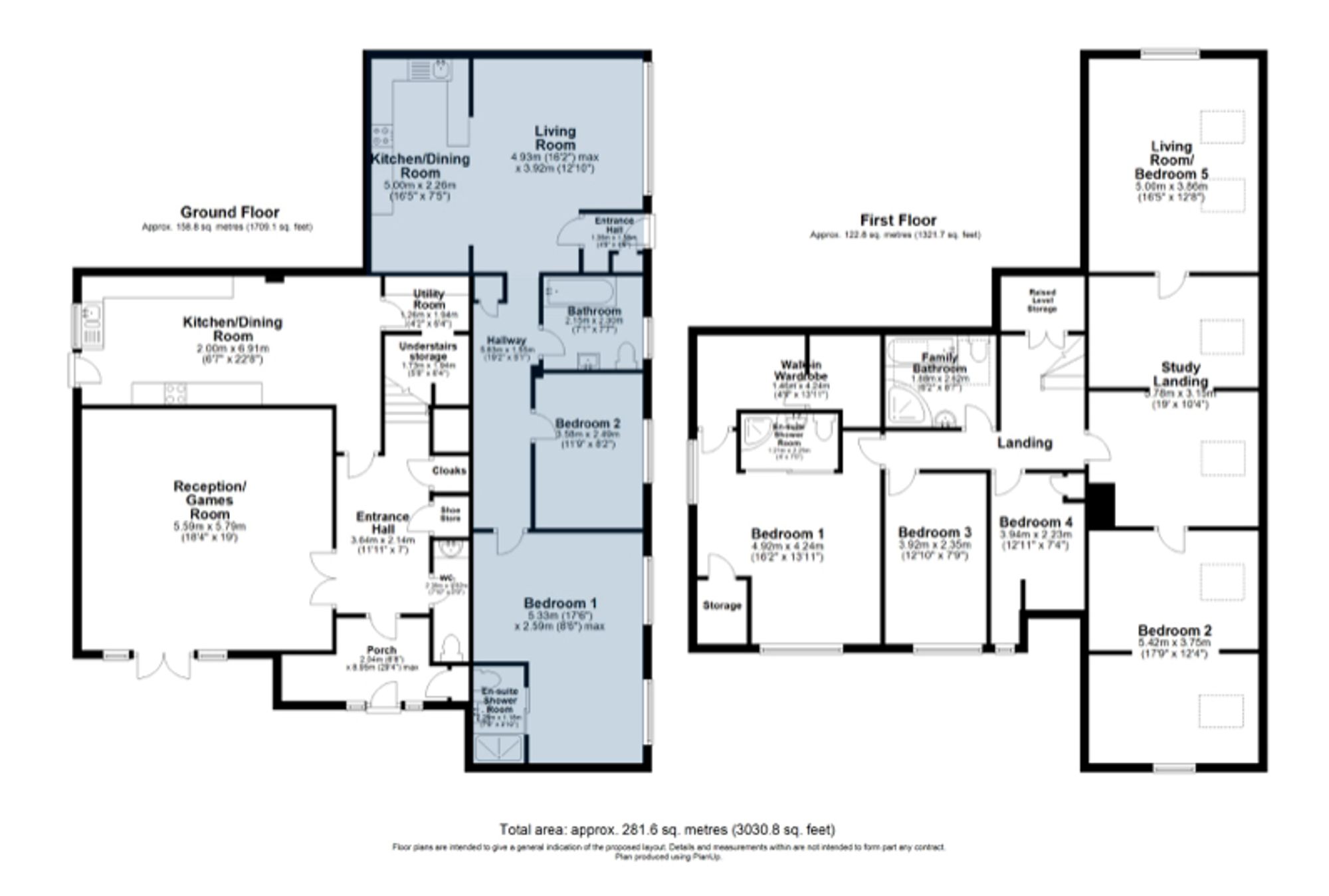 5 bed detached house for sale in Marton Road, Rugby - Property floorplan