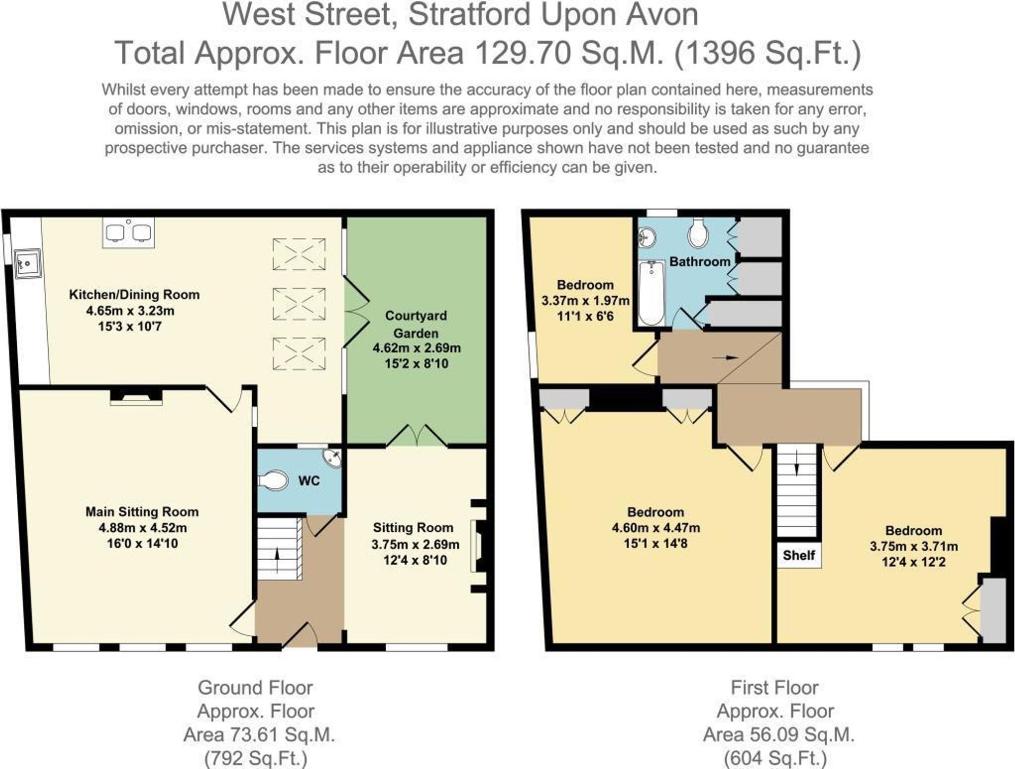 3 bed detached house for sale in West Street, Stratford-Upon-Avon - Property floorplan