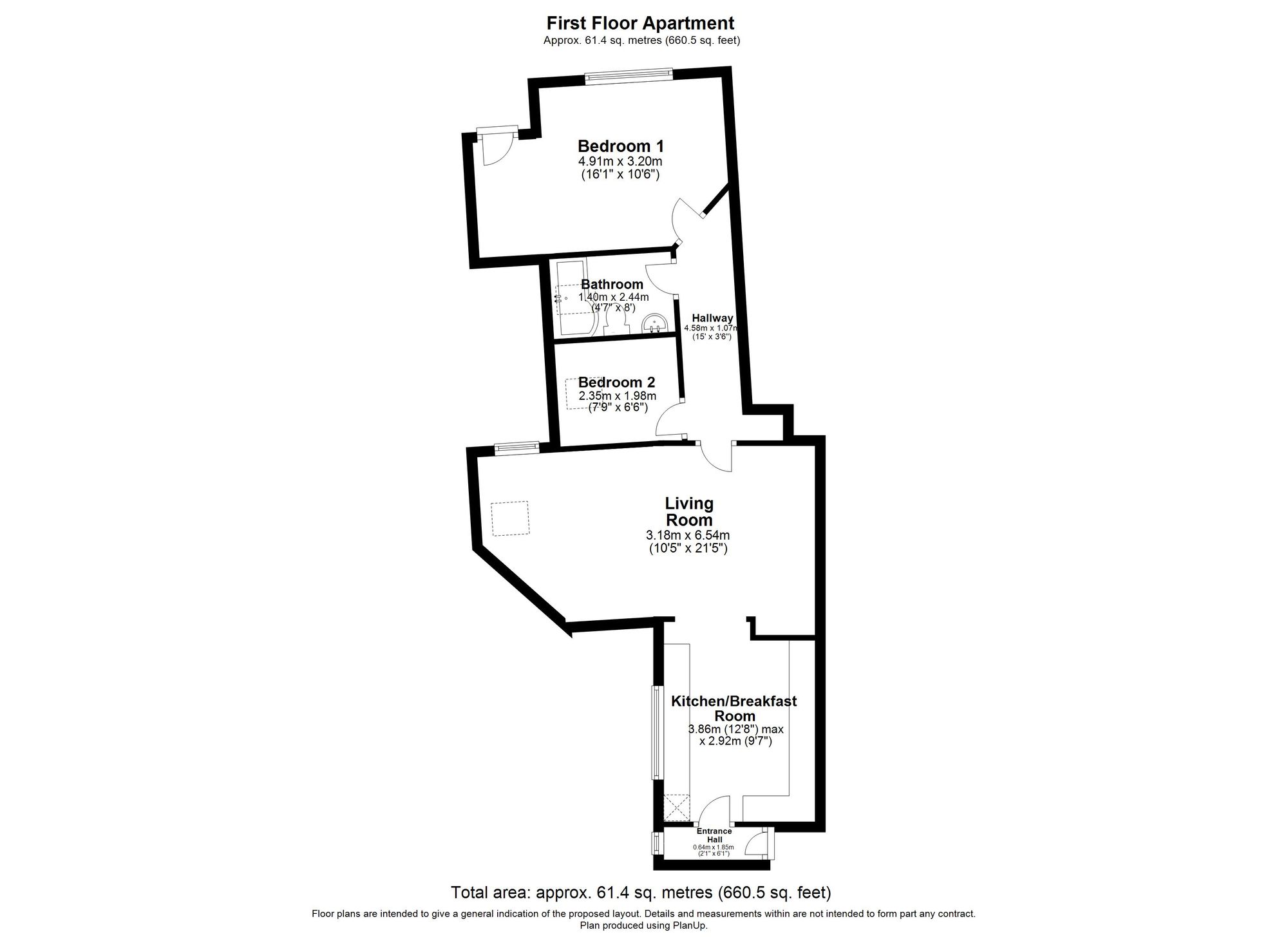 2 bed apartment for sale in Evesham Place, Stratford-Upon-Avon - Property floorplan