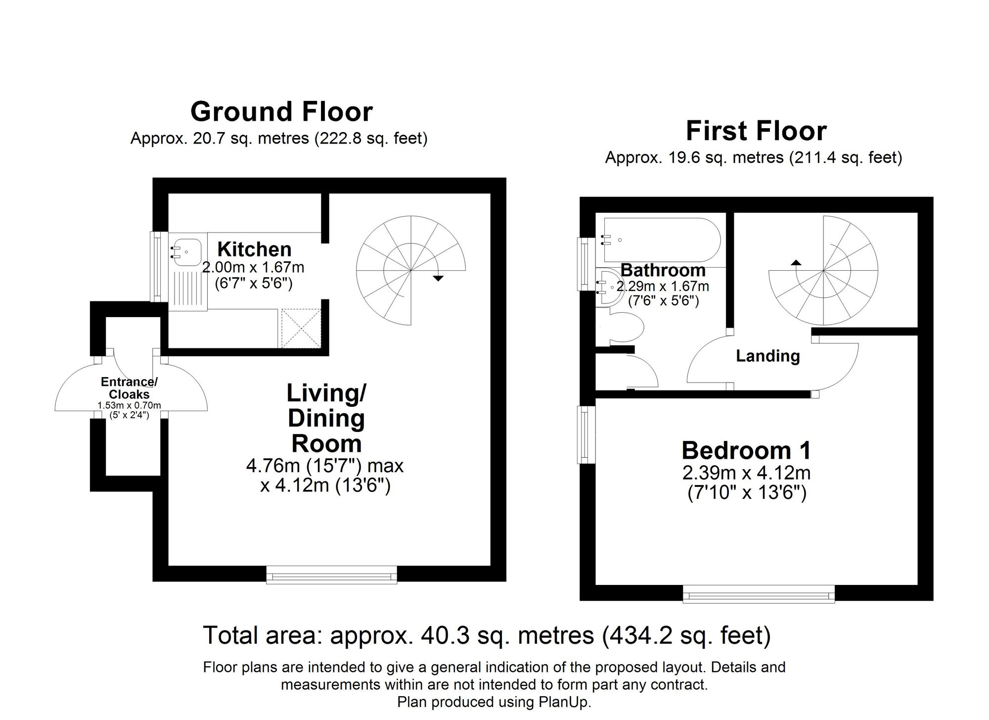 1 bed mid-terraced house for sale in William Tarver Close, Warwick - Property floorplan