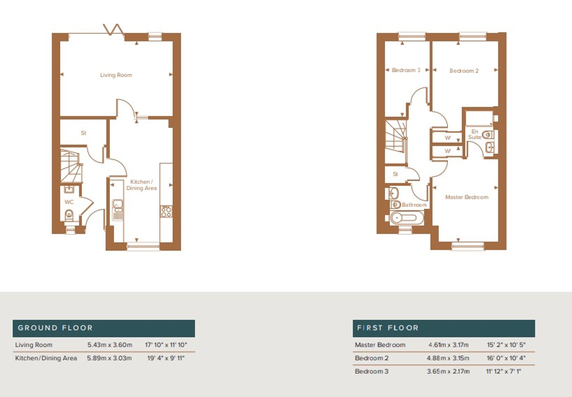 3 bed semi-detached house for sale in Moles End, Stratford-Upon-Avon - Property floorplan