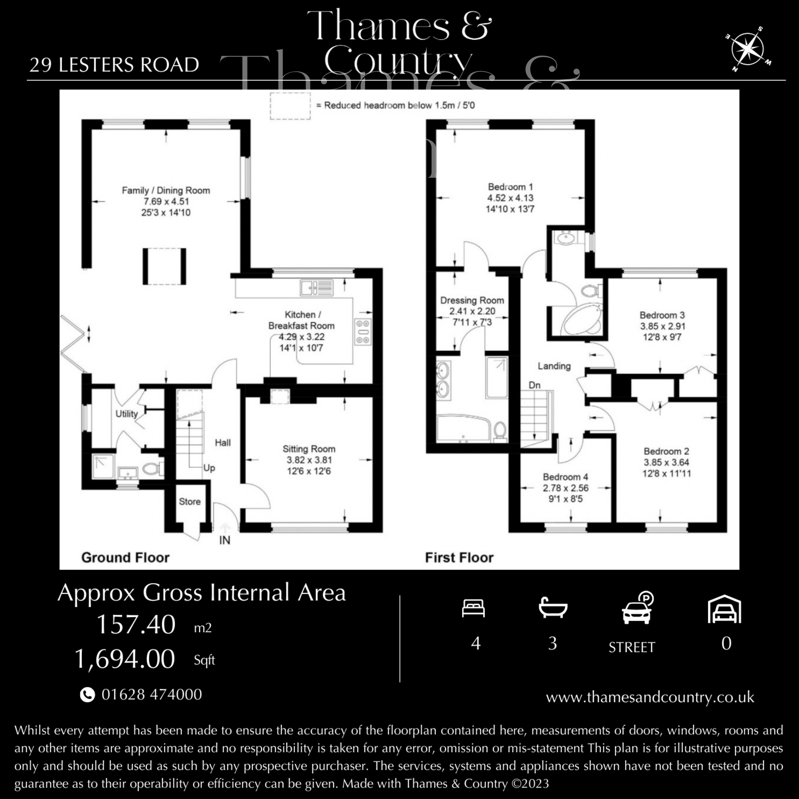 4 bed end of terrace house for sale in Lesters Road, Maidenhead - Property floorplan