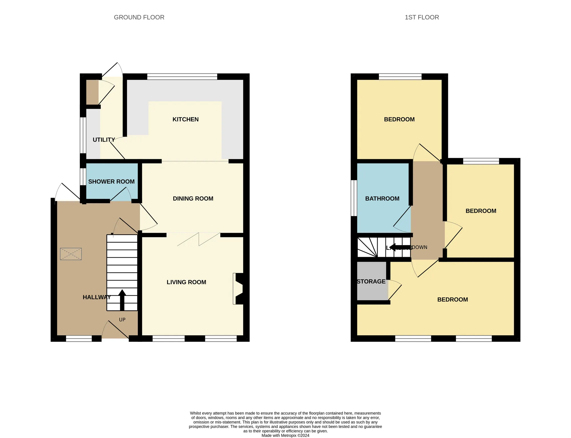 3 bed semi-detached house for sale in Pound Lane, Grays - Property floorplan