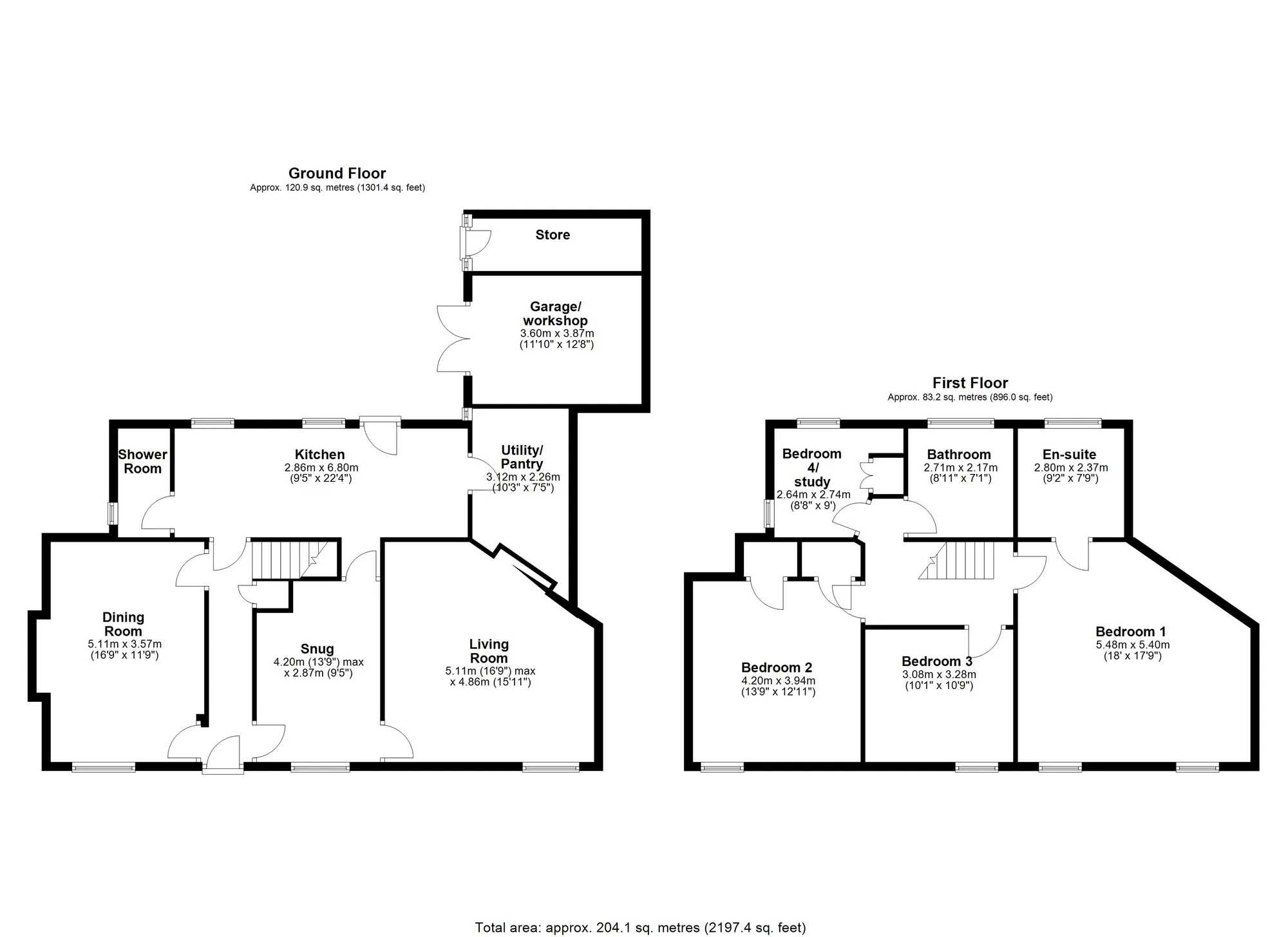 4 bed terraced house for sale in Fore Street, Crediton - Property floorplan