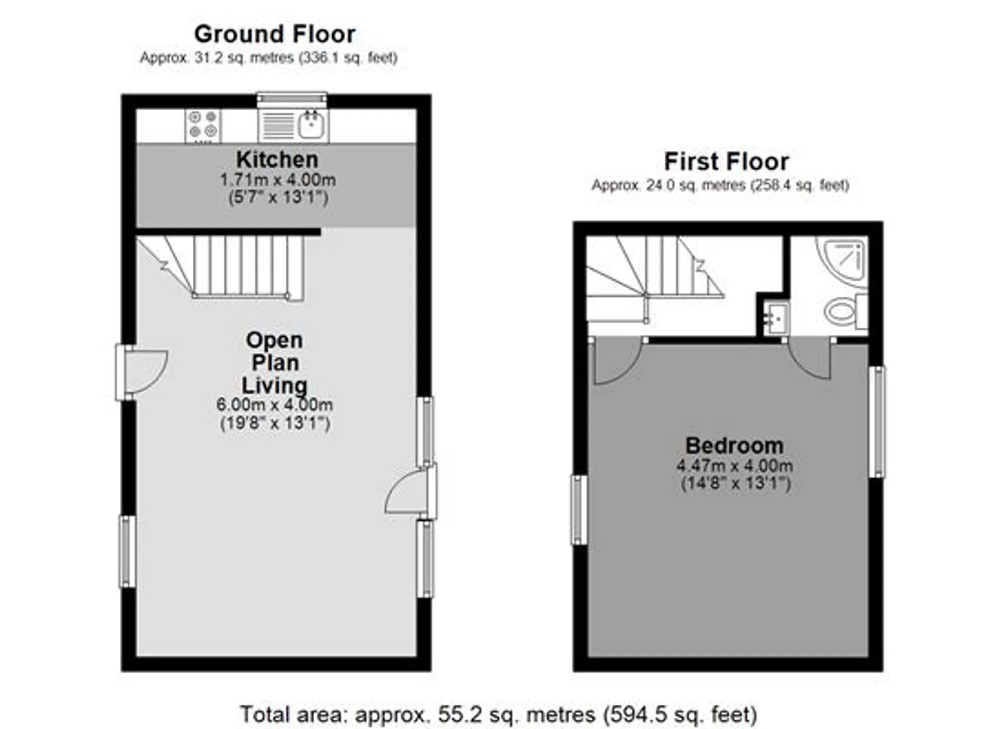 1 bed apartment to rent in Stoneshill Cottage, Crediton - Property floorplan