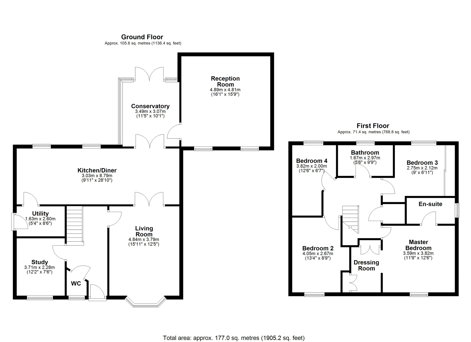 4 bed detached house for sale in Jocelyn Mead, Crediton - Property floorplan