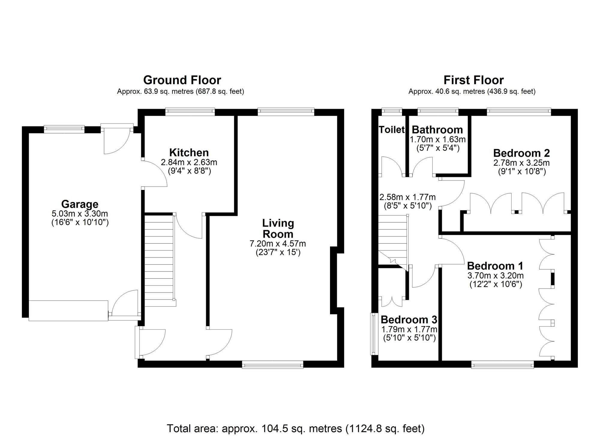 3 bed semi-detached house for sale in Greenway, Crediton - Property floorplan