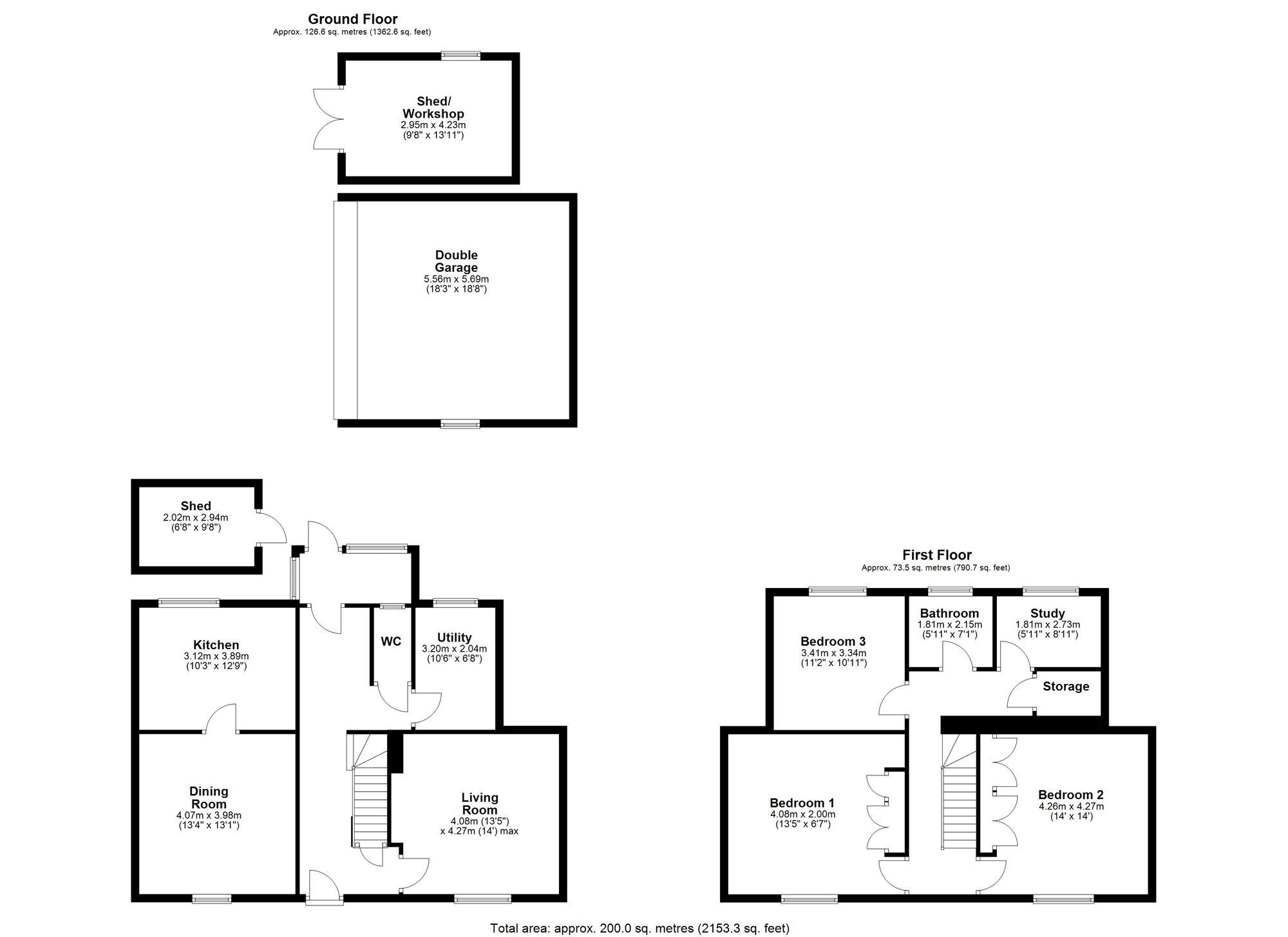 4 bed terraced house for sale in Woodland Head, Crediton - Property floorplan