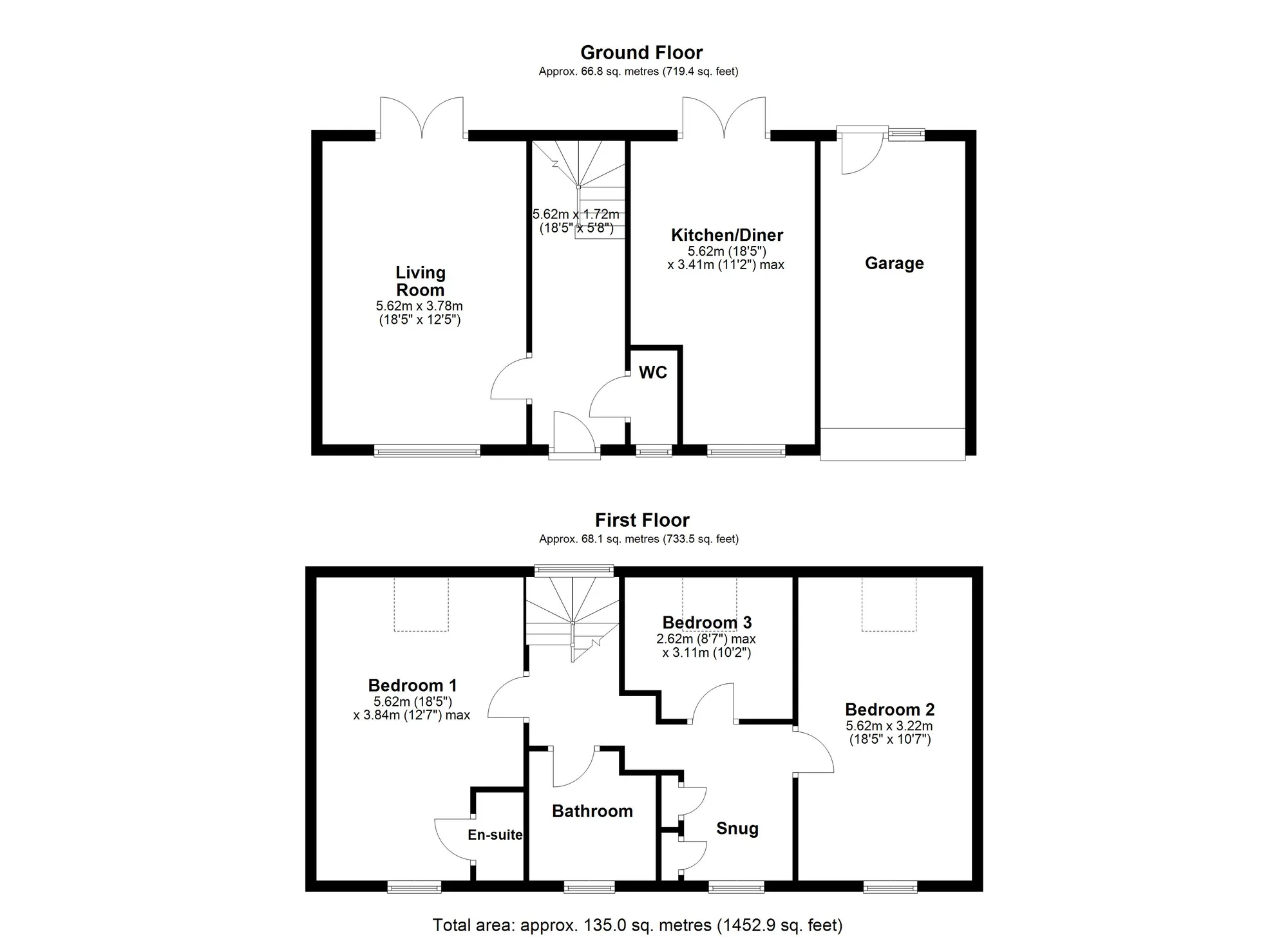 3 bed detached house for sale in Down St. Mary, Crediton - Property floorplan