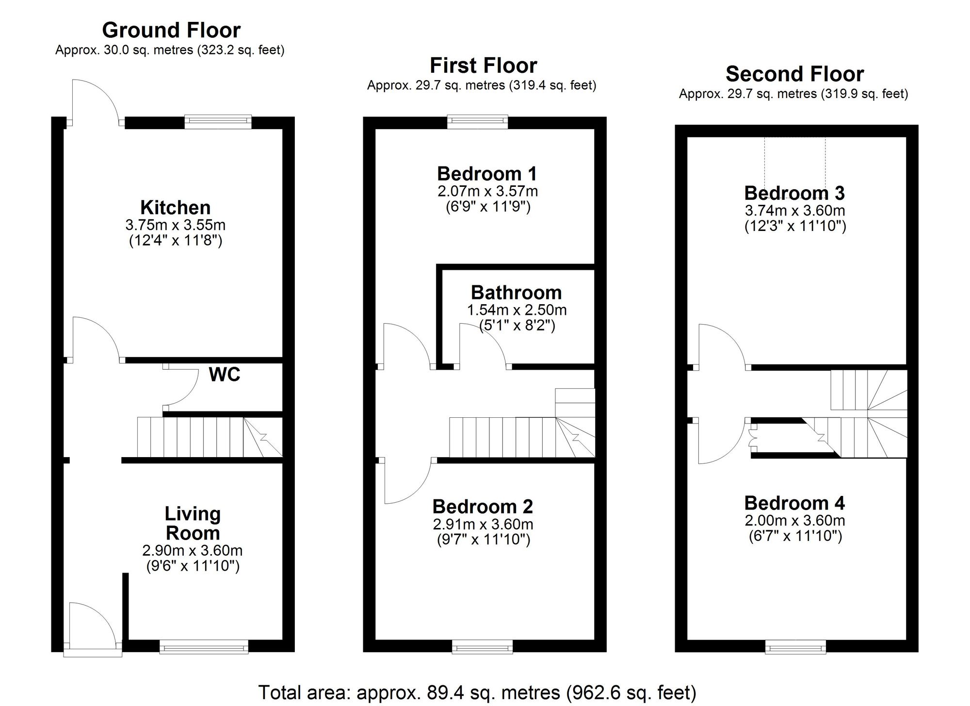 4 bed semi-detached house to rent in Sivell Place, Exeter - Property floorplan