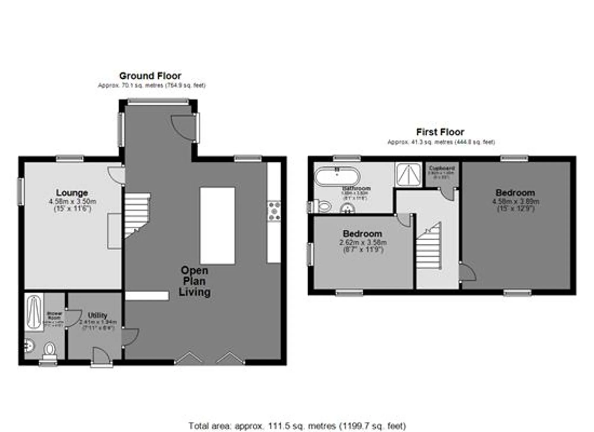2 bed detached house for sale in Tedburn St Mary, Exeter - Property floorplan