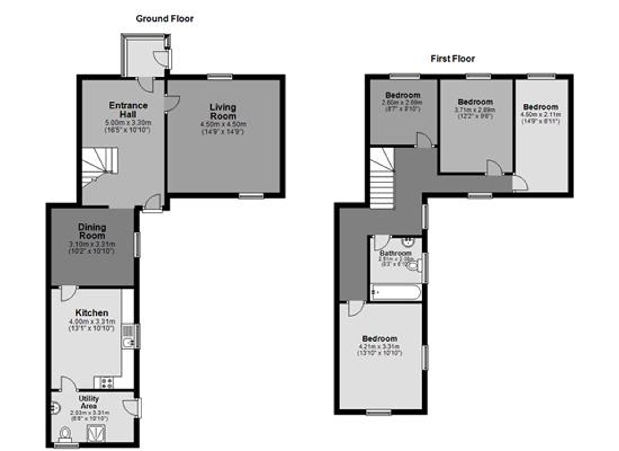 4 bed semi-detached house to rent in Bow, Crediton - Property floorplan