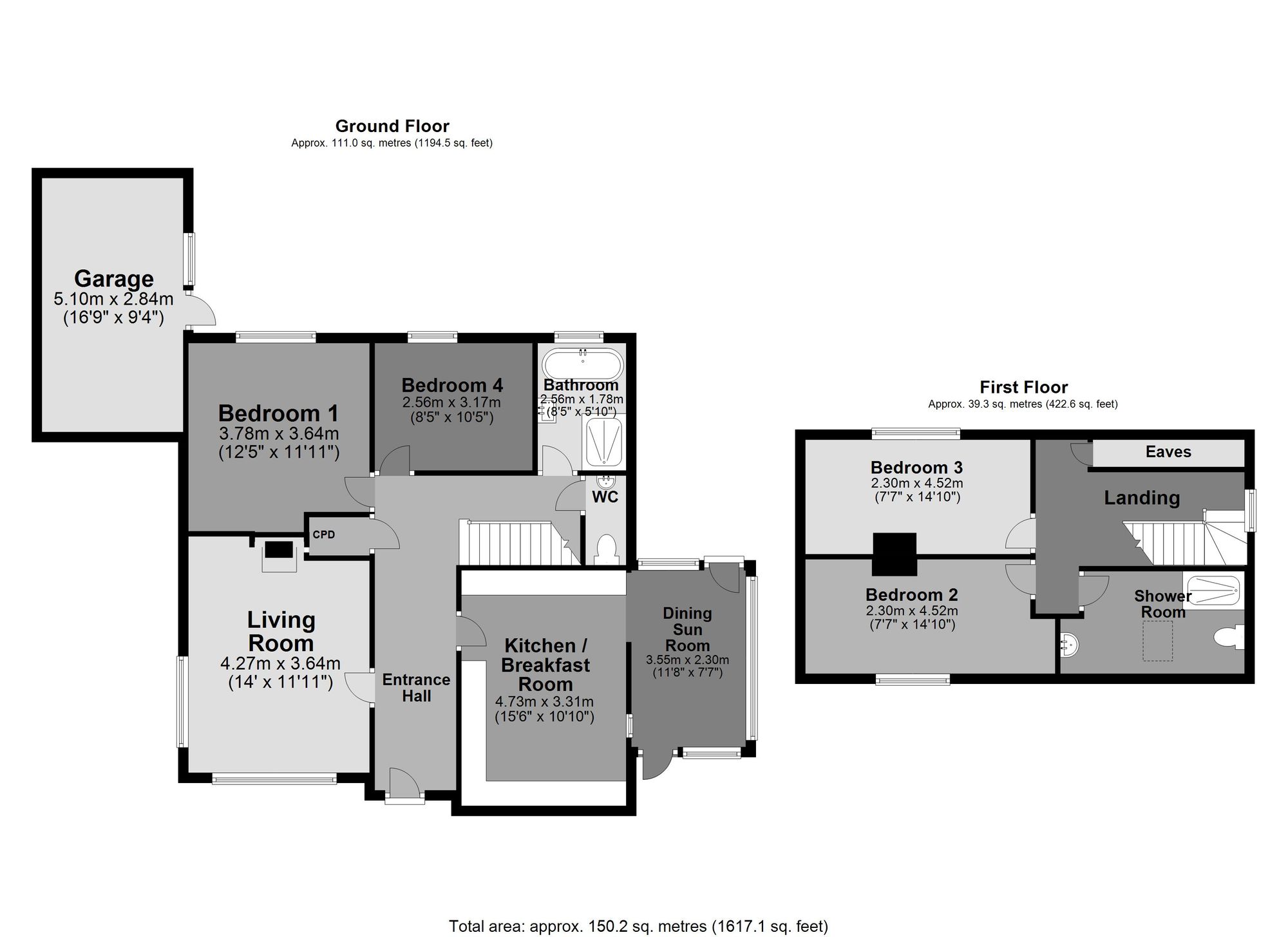 4 bed detached house for sale in St. Martins Lane, Crediton - Property floorplan