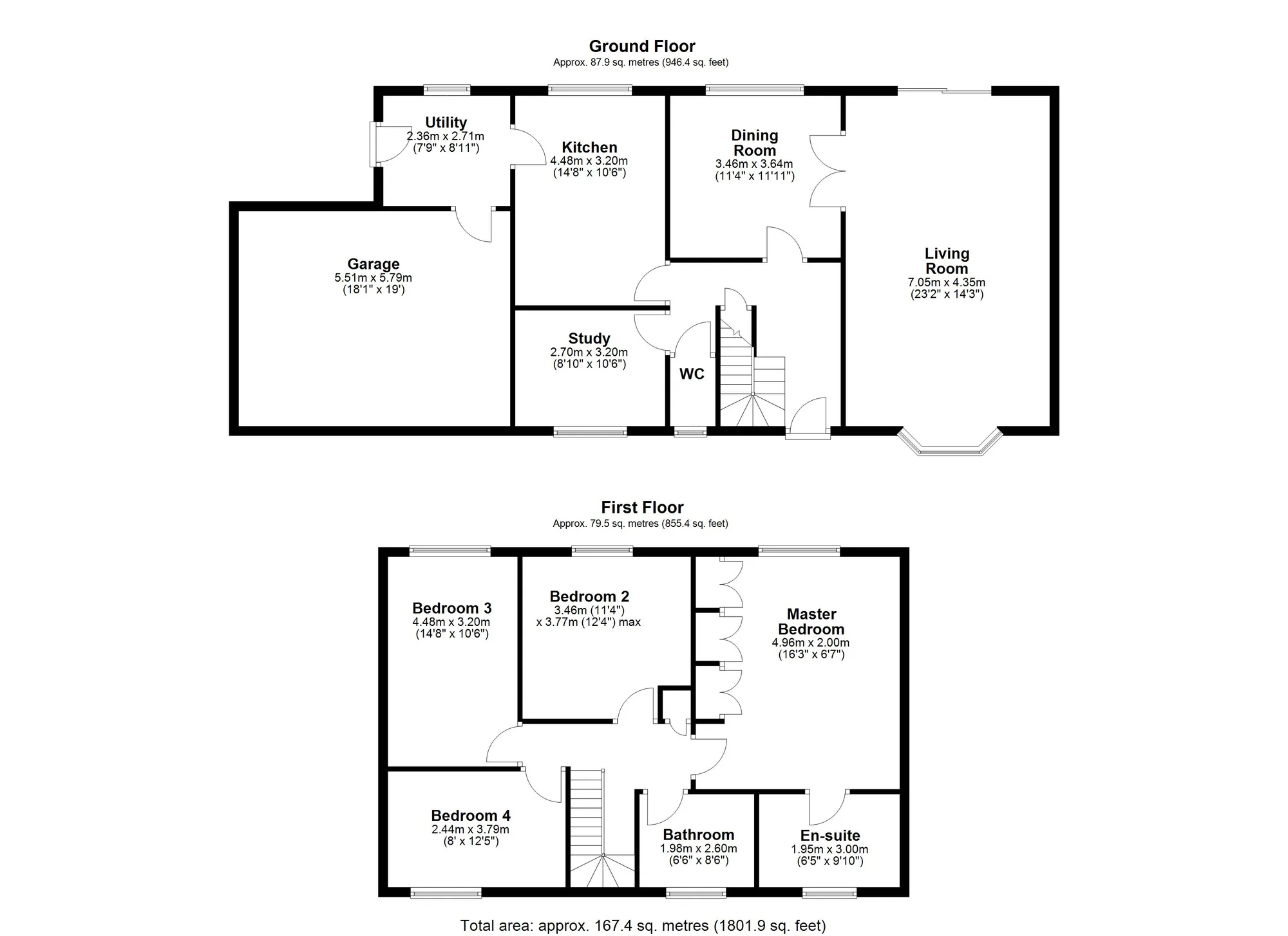 4 bed detached house for sale in Down St. Mary, Crediton - Property floorplan