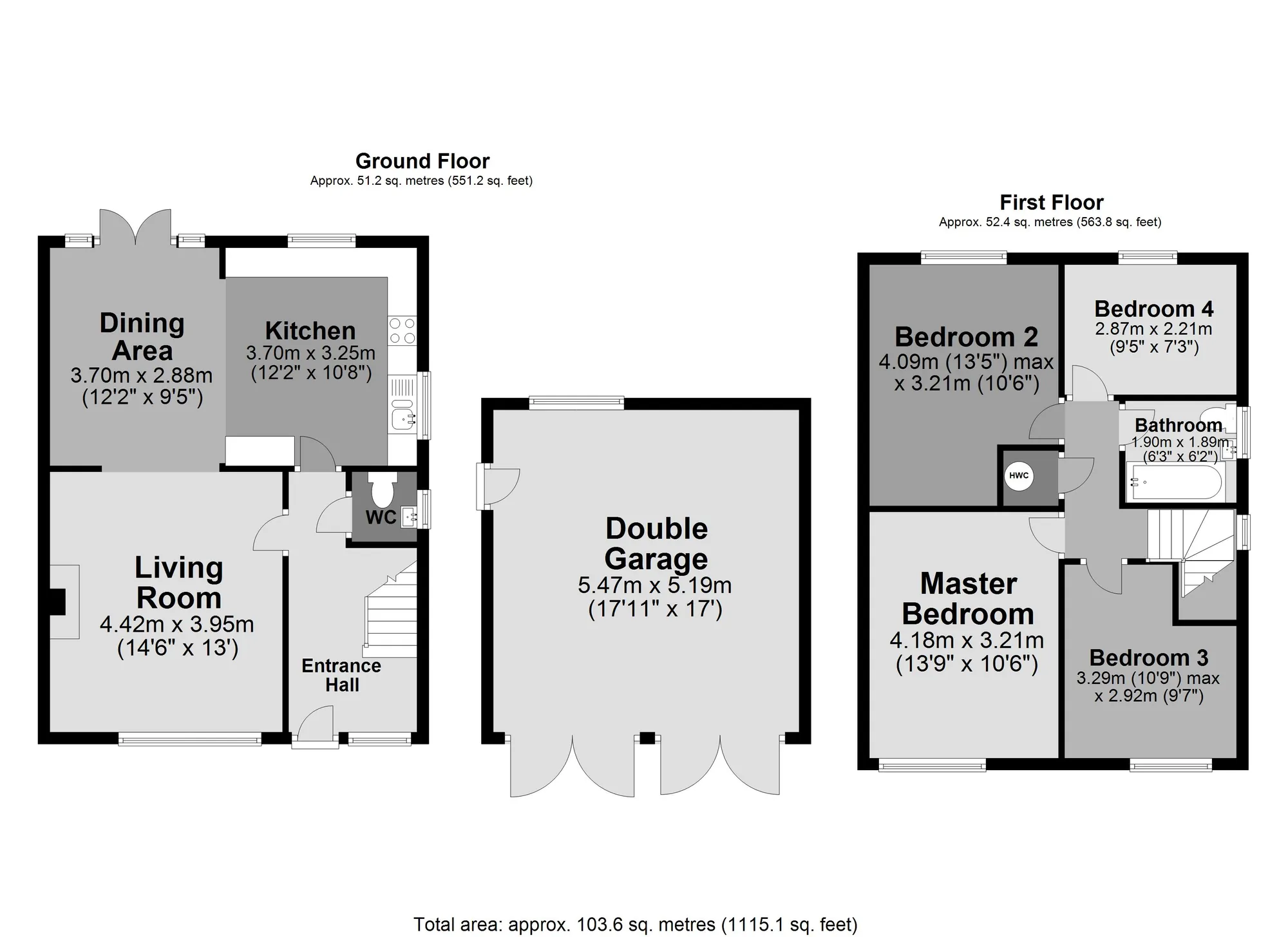 4 bed detached house for sale in Tuckers Meadow, Crediton - Property floorplan