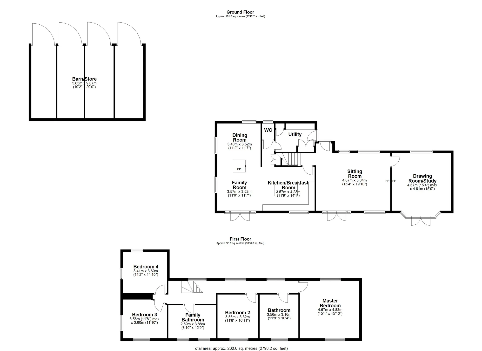 4 bed detached house for sale in Yeoford, Crediton - Property floorplan