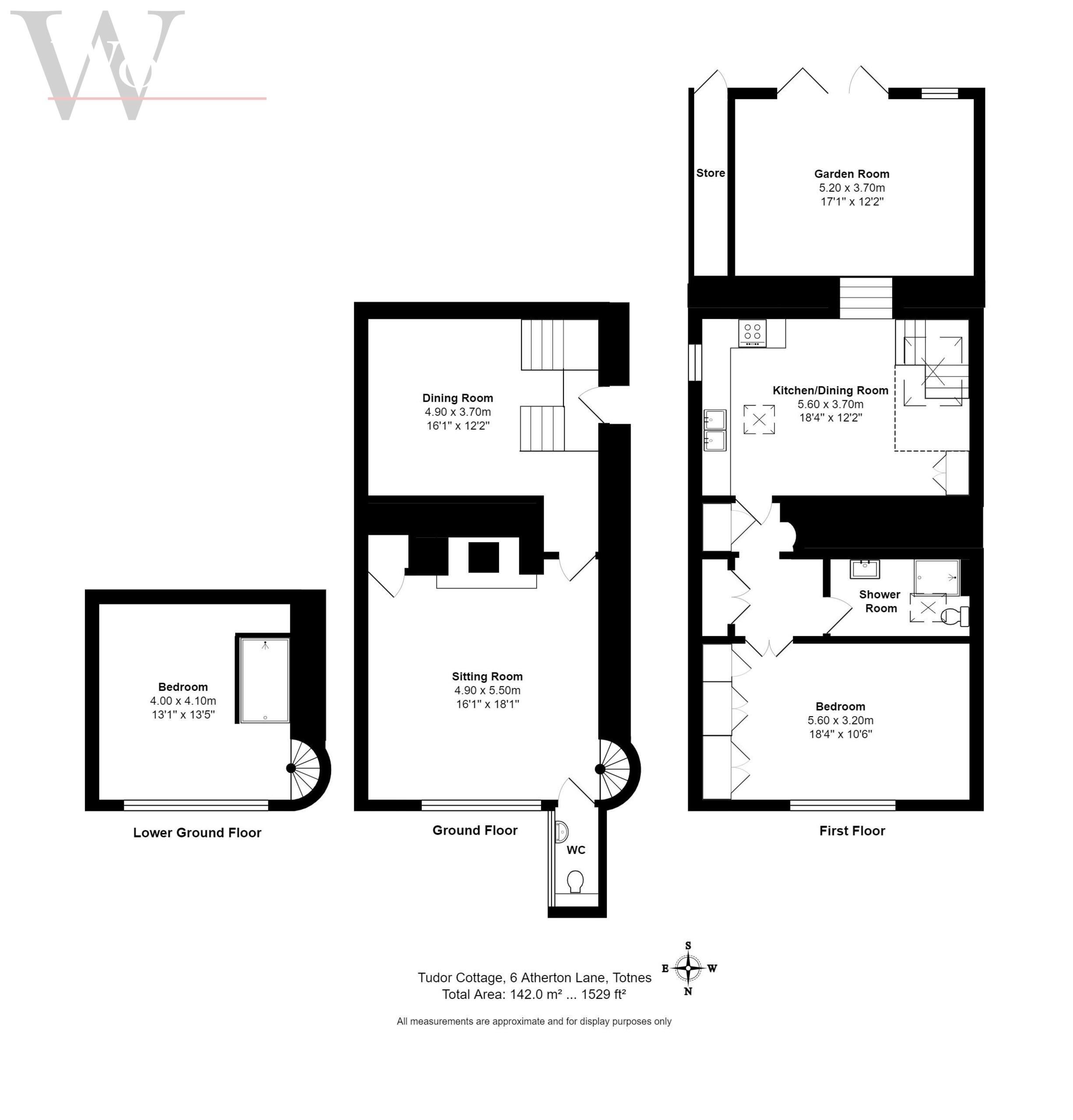 2 bed cottage for sale, Totnes - Property floorplan